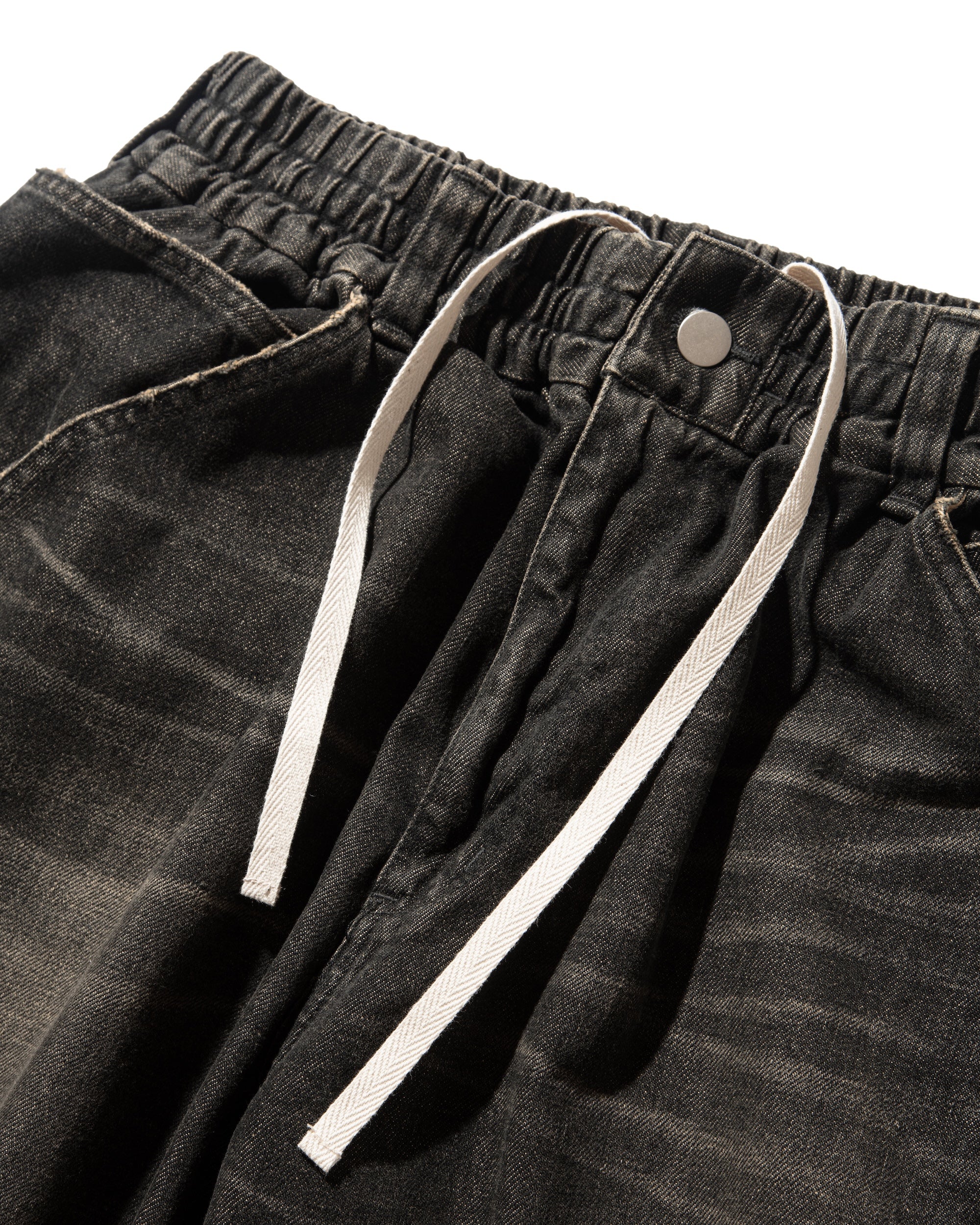 VINTAGE DYED SELVEDGE DENIM WORKER PANTS (VINTAGE BLACK)