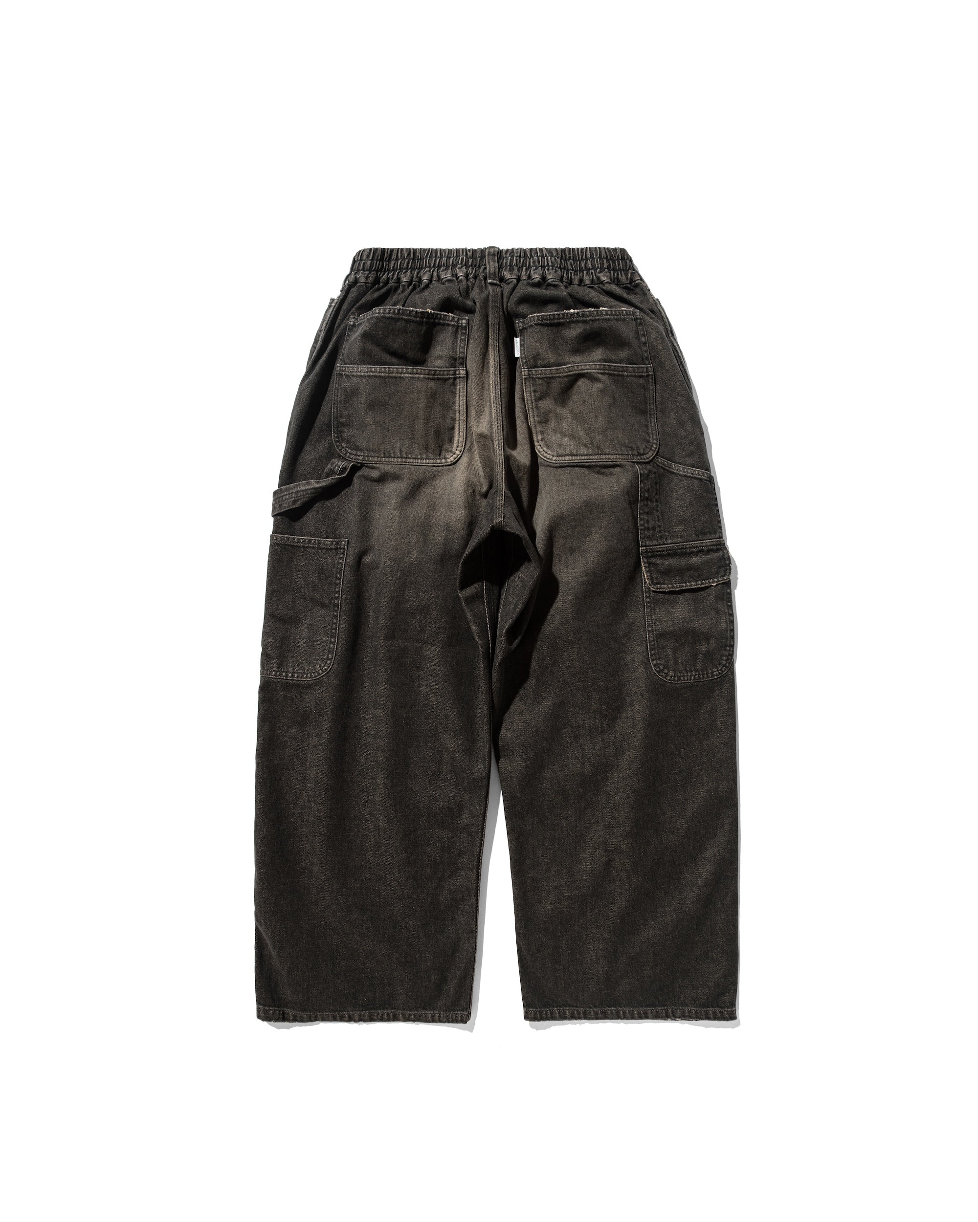 VINTAGE DYED SELVEDGE DENIM WORKER PANTS (VINTAGE BLACK)
