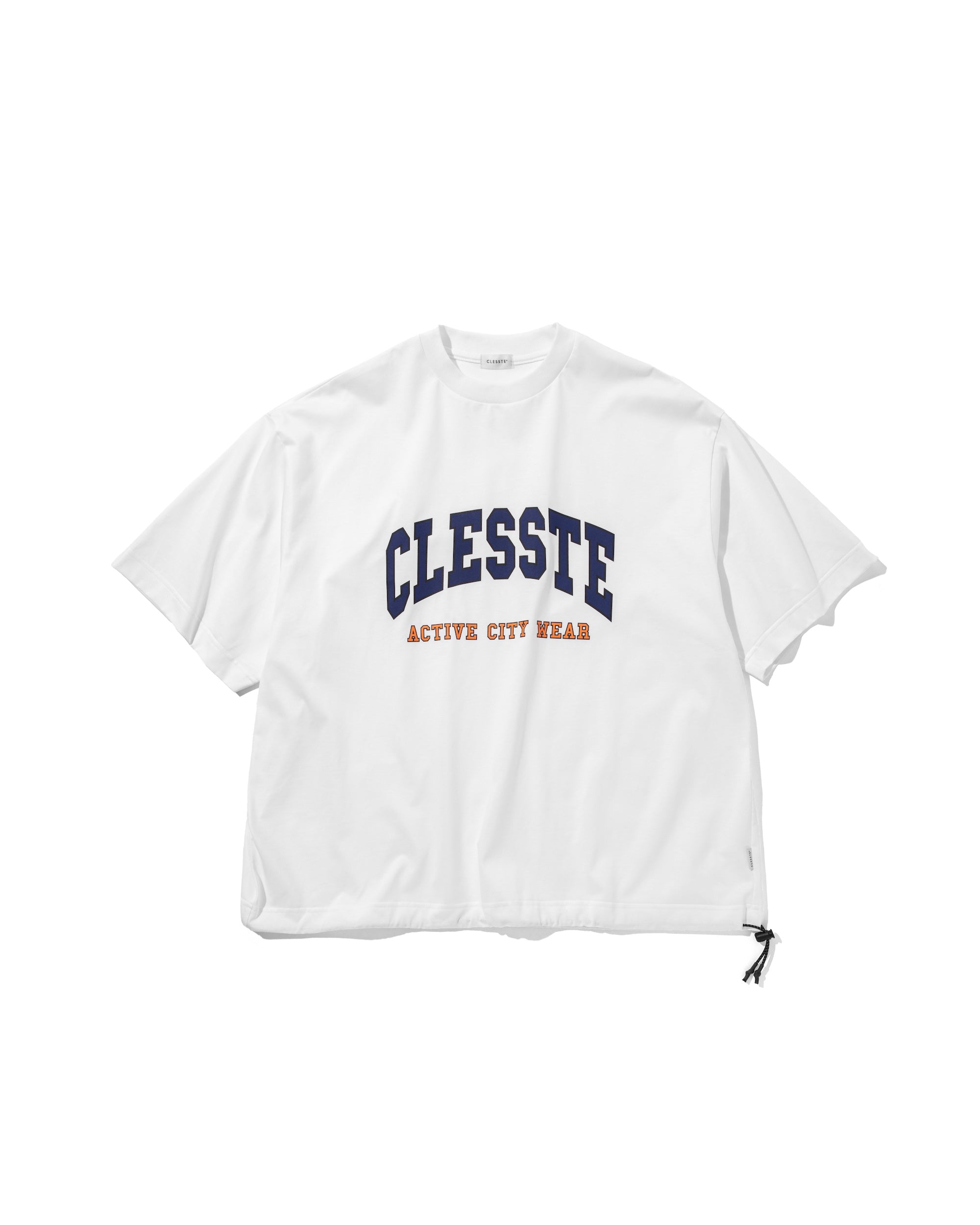 7.17 WED 20:00- IN STOCK】“COLLEGE LOGO” MASSIVE T-SHIRT WITH DRAWSTRI 