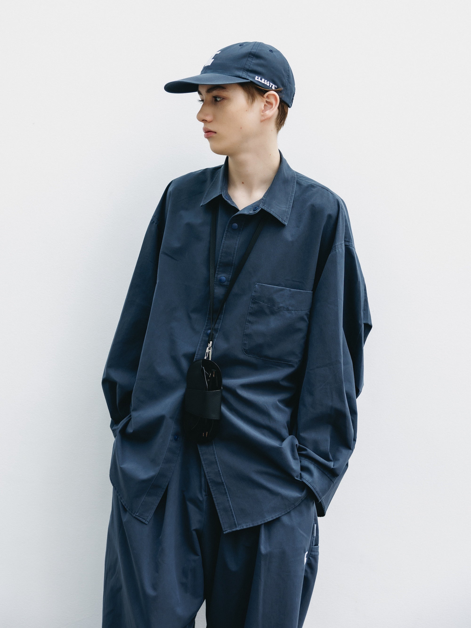 VINTAGE EFFECT COOLDOTS® CITY UNIFORM L/S SHIRT (NAVY)