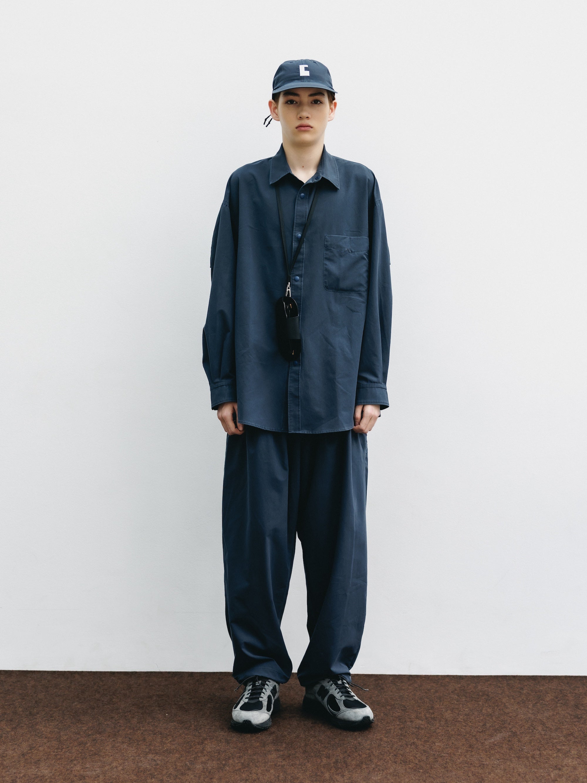 VINTAGE EFFECT COOLDOTS® CITY UNIFORM WIDE TAPERED PANTS (NAVY)