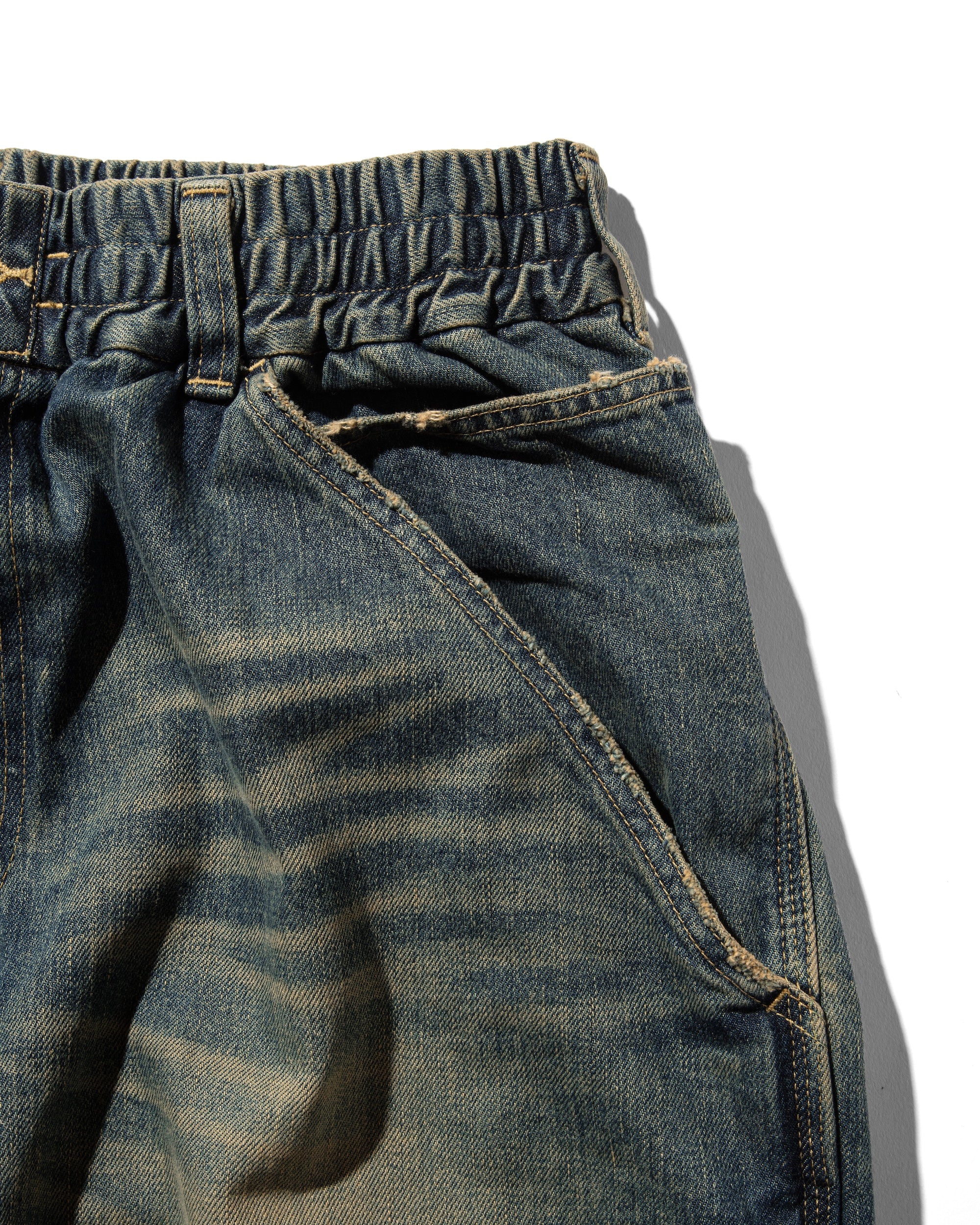VINTAGE DYED SELVEDGE DENIM WORKER PANTS (VINTAGE INDIGO)
