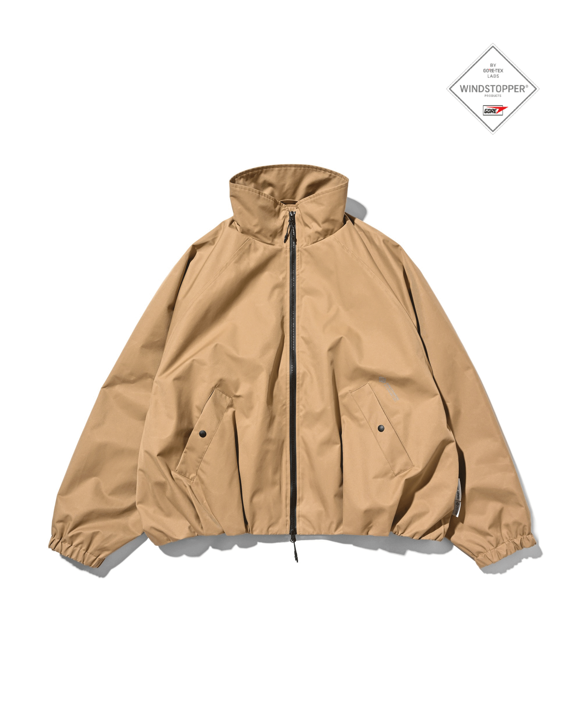 【10.17 SAT 20:00- IN STOCK】 +phenix WINDSTOPPER® by GORE-TEX LABS TWILL CITY STAND BALLOON UTILITY JACKET (CAMEL BEIGE)