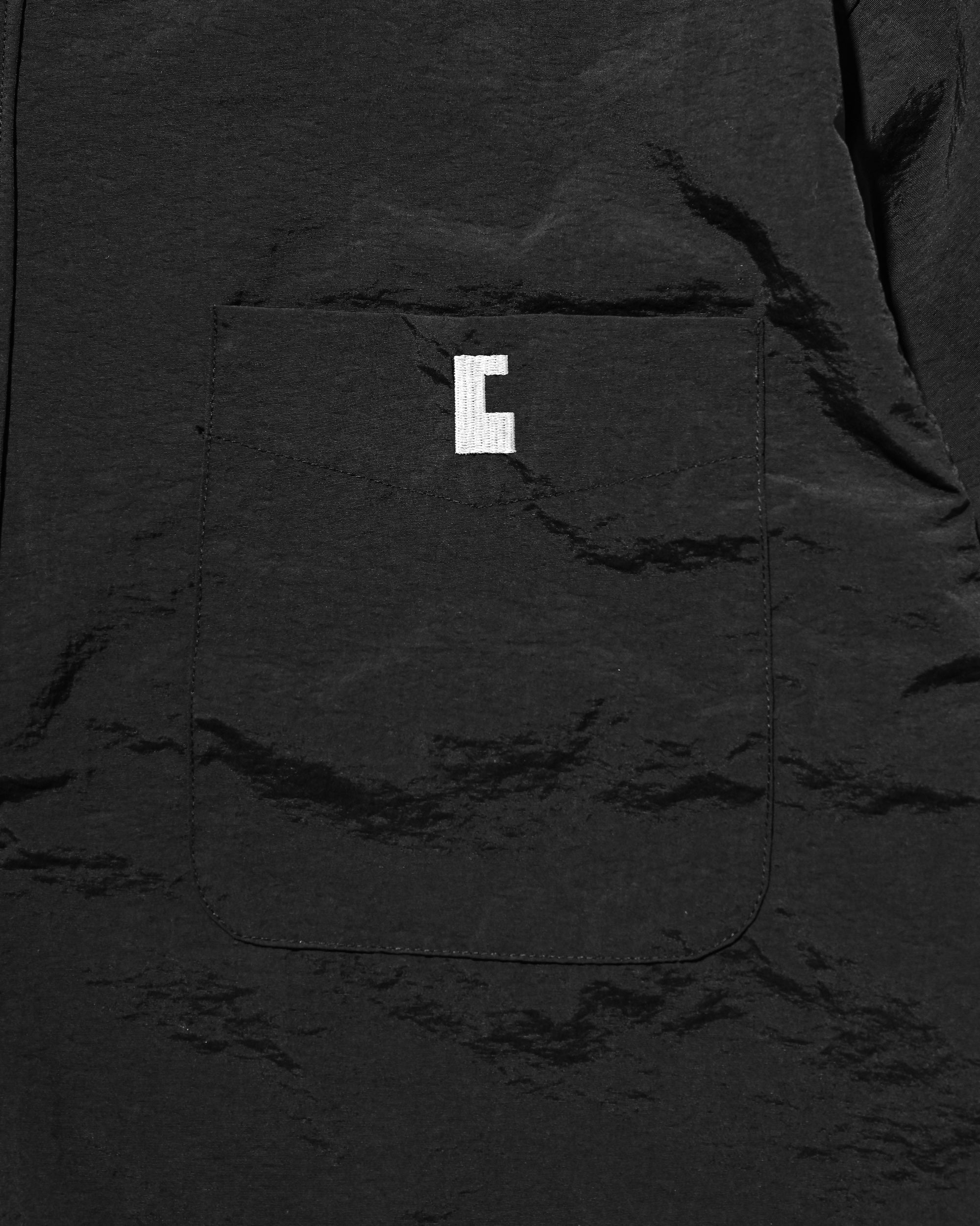 【10.15 WED 20:00- IN STOCK】WATER REPELLENT NYLON CITY UNIFORM L/S PULLOVER SHIRT FOR YGM (BLACK×WHITE)
