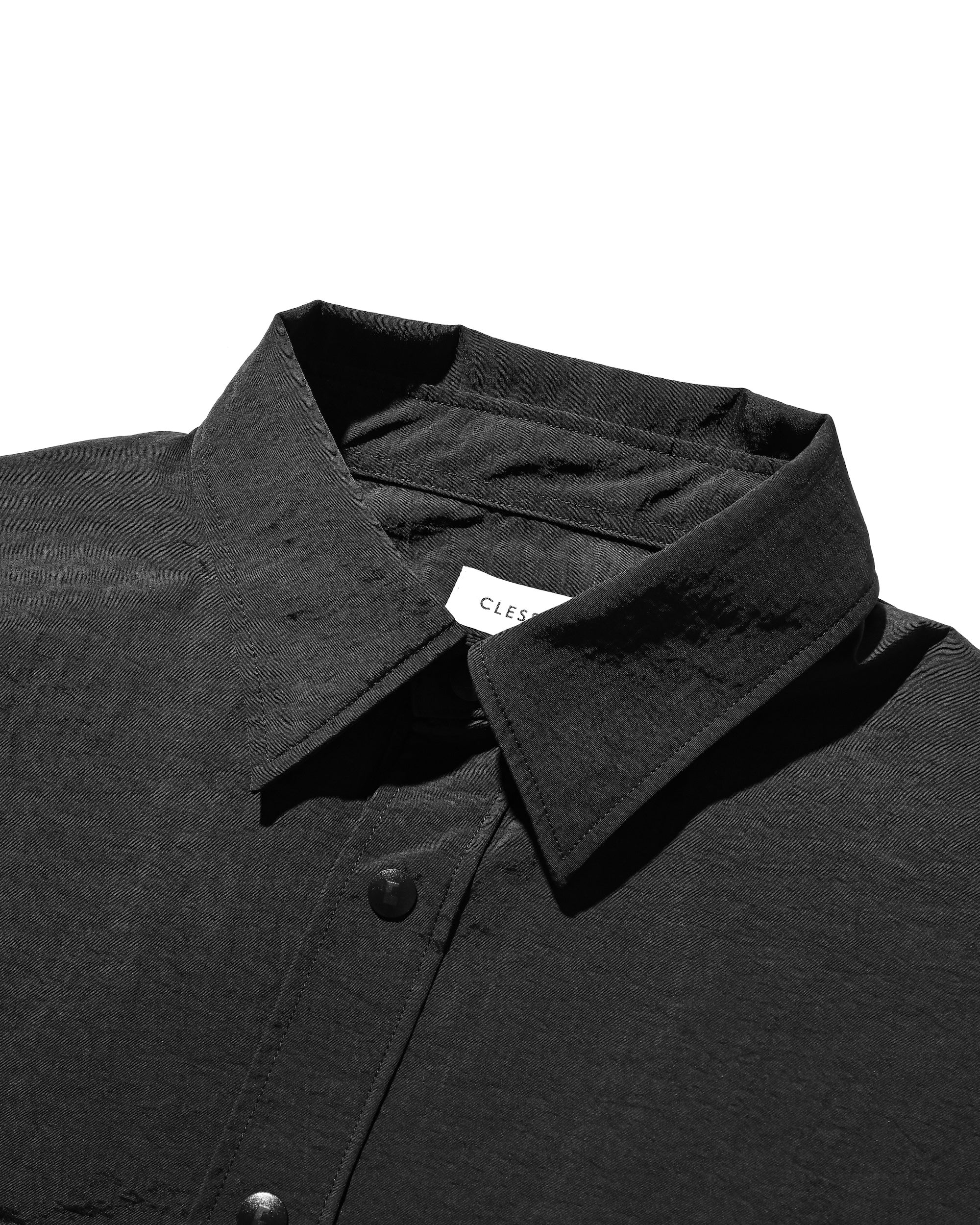 【10.15 WED 20:00- IN STOCK】WATER REPELLENT NYLON CITY UNIFORM L/S PULLOVER SHIRT FOR YGM (BLACK×BLACK)
