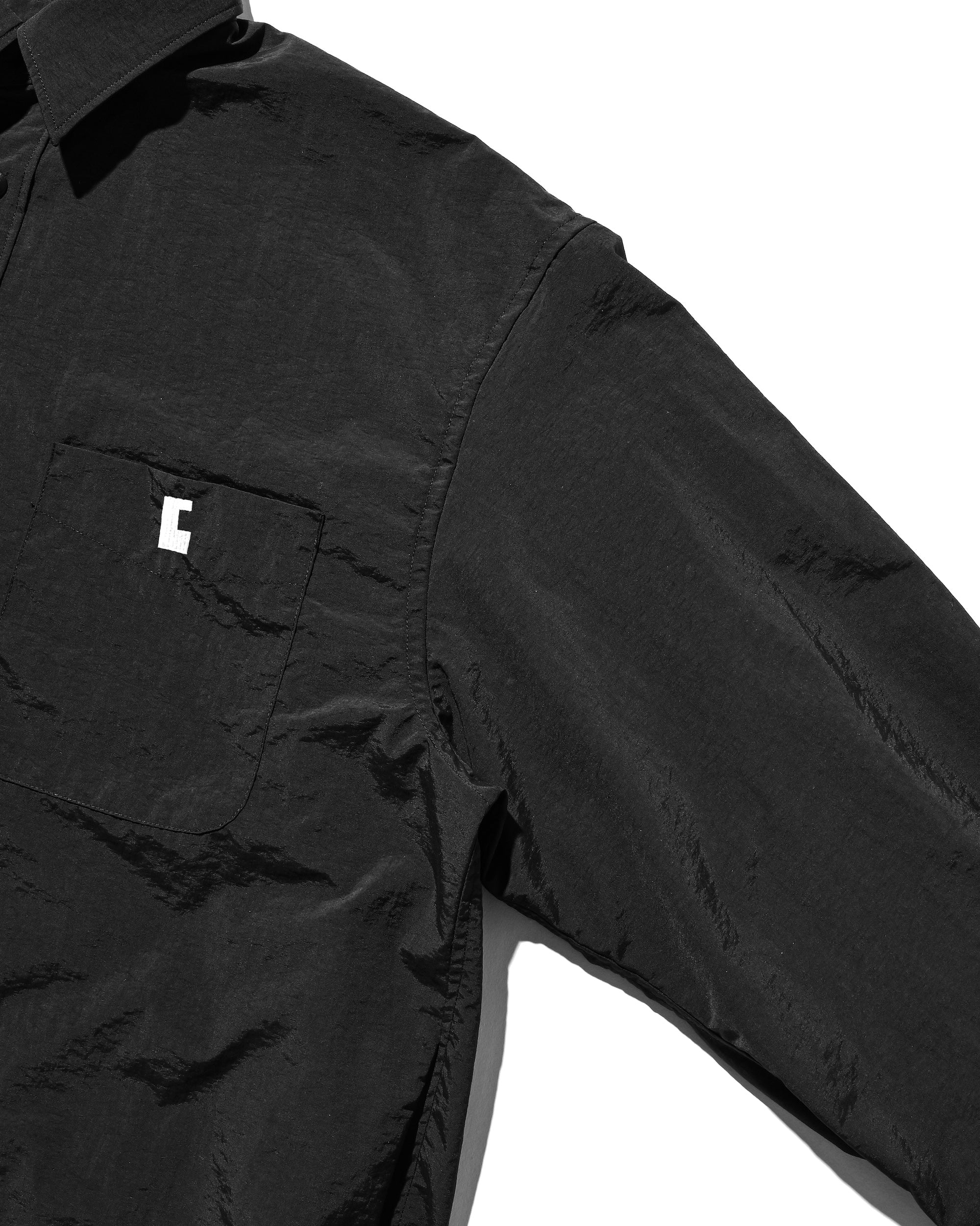【10.15 WED 20:00- IN STOCK】WATER REPELLENT NYLON CITY UNIFORM L/S PULLOVER SHIRT FOR YGM (BLACK×WHITE)