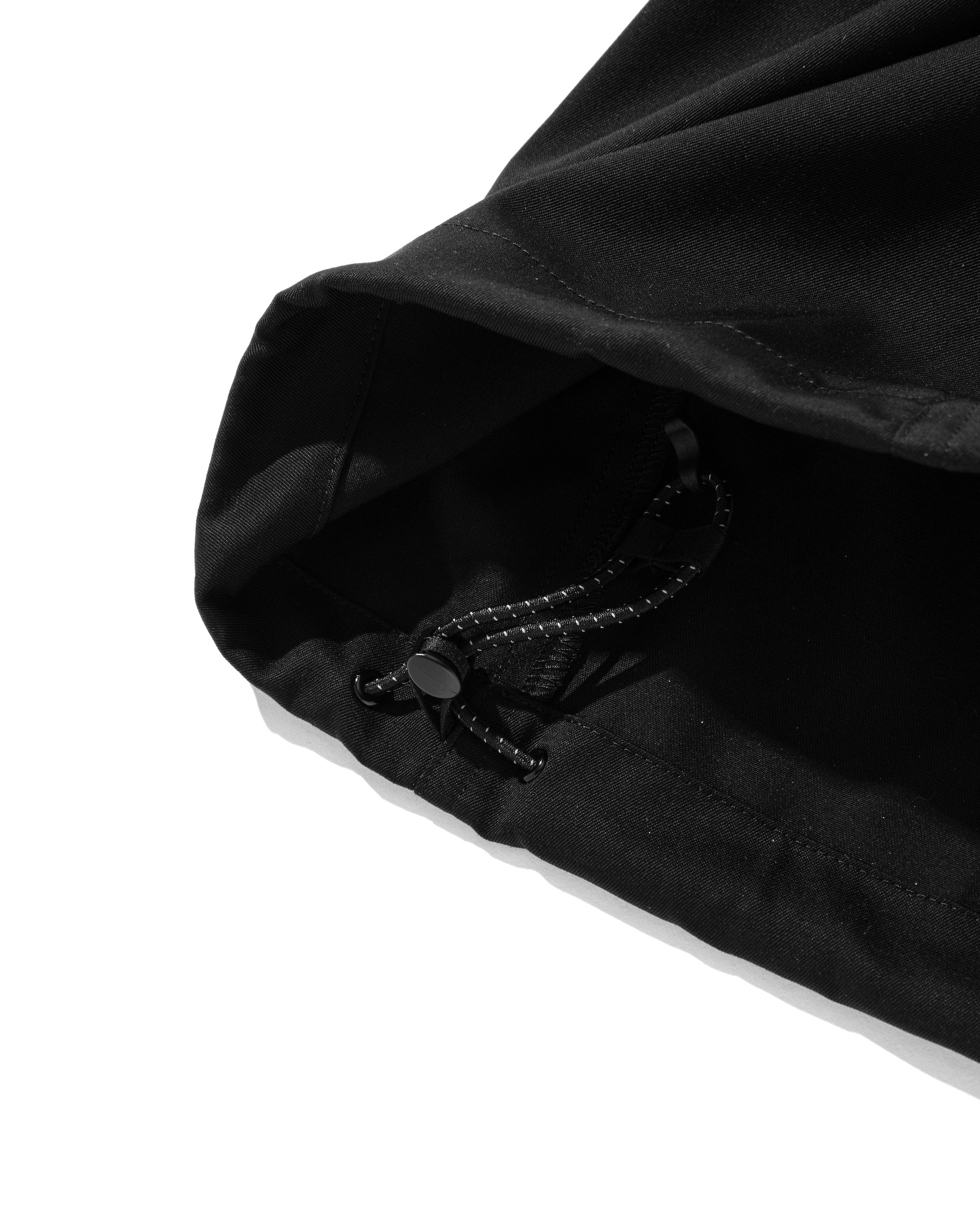 WOOL GABARDINE CITY OVER PANTS (BLACK)