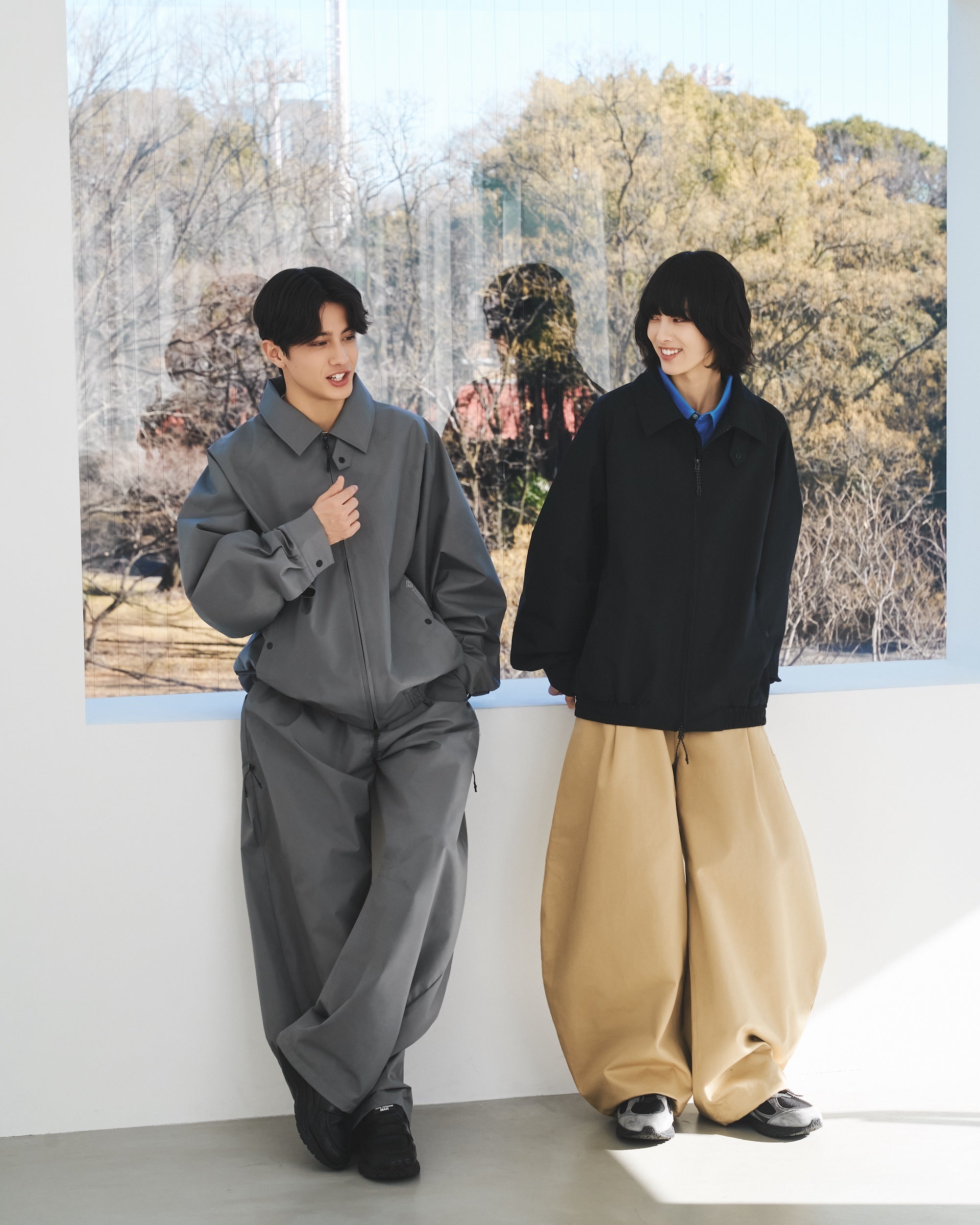 【1.31 SAT 20:00- IN STOCK】+phenix WINDSTOPPER® by GORE-TEX LABS CITY BARREL LEG PANTS (CHARCOAL GRAY)