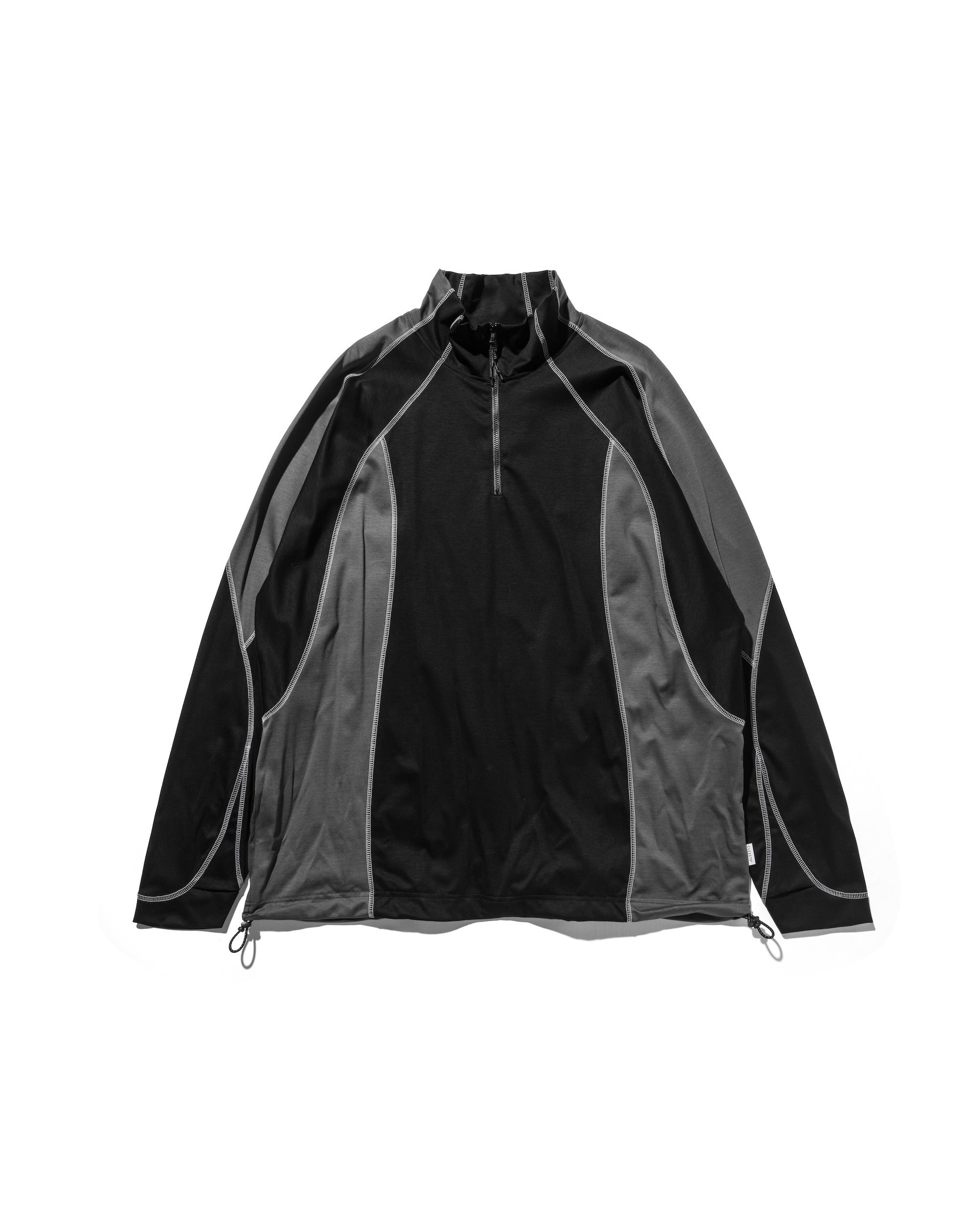 FUTURE HALF ZIP L/S T-SHIRT WITH DRAWSTRINGS