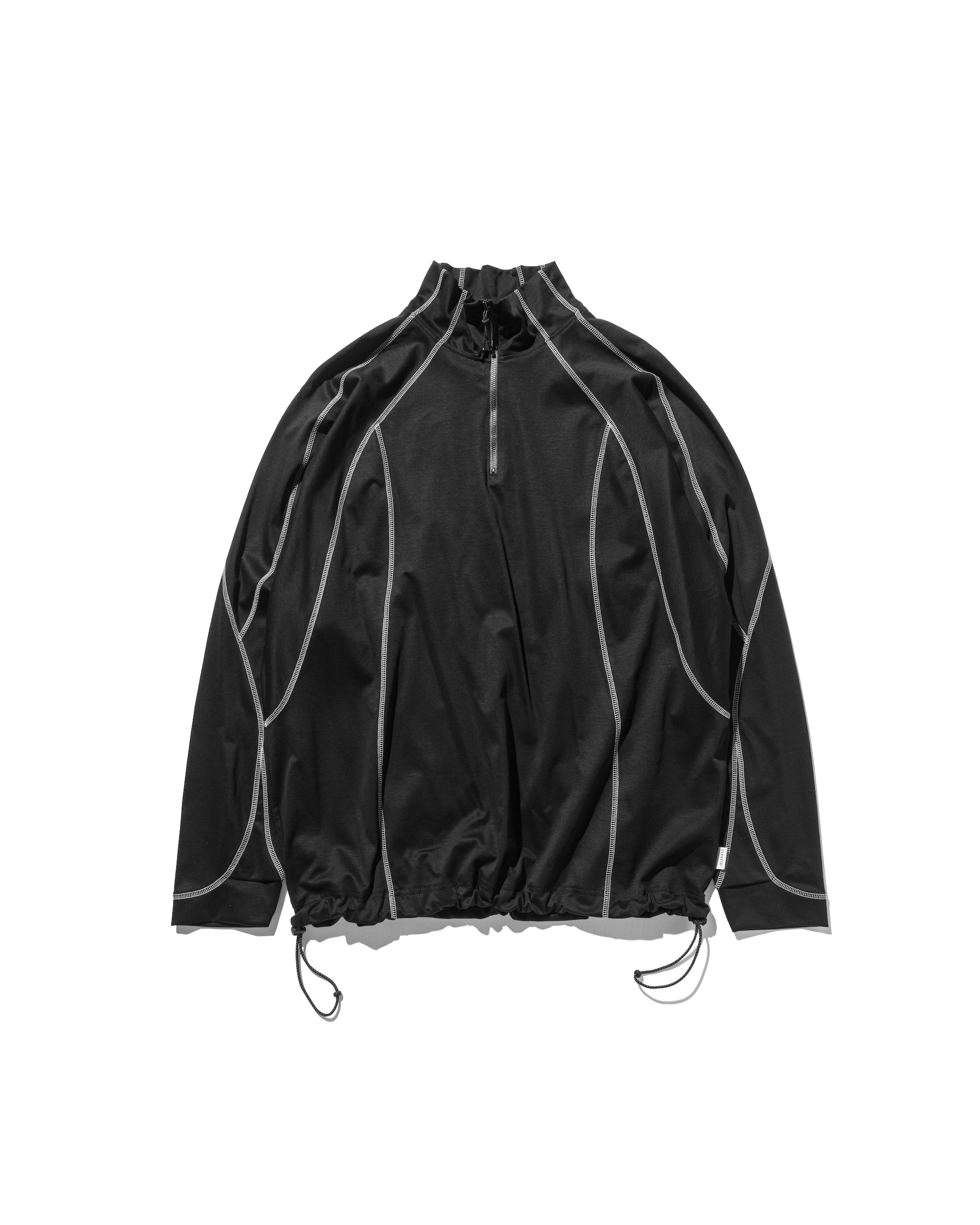 FUTURE HALF ZIP L/S T-SHIRT WITH DRAWSTRINGS