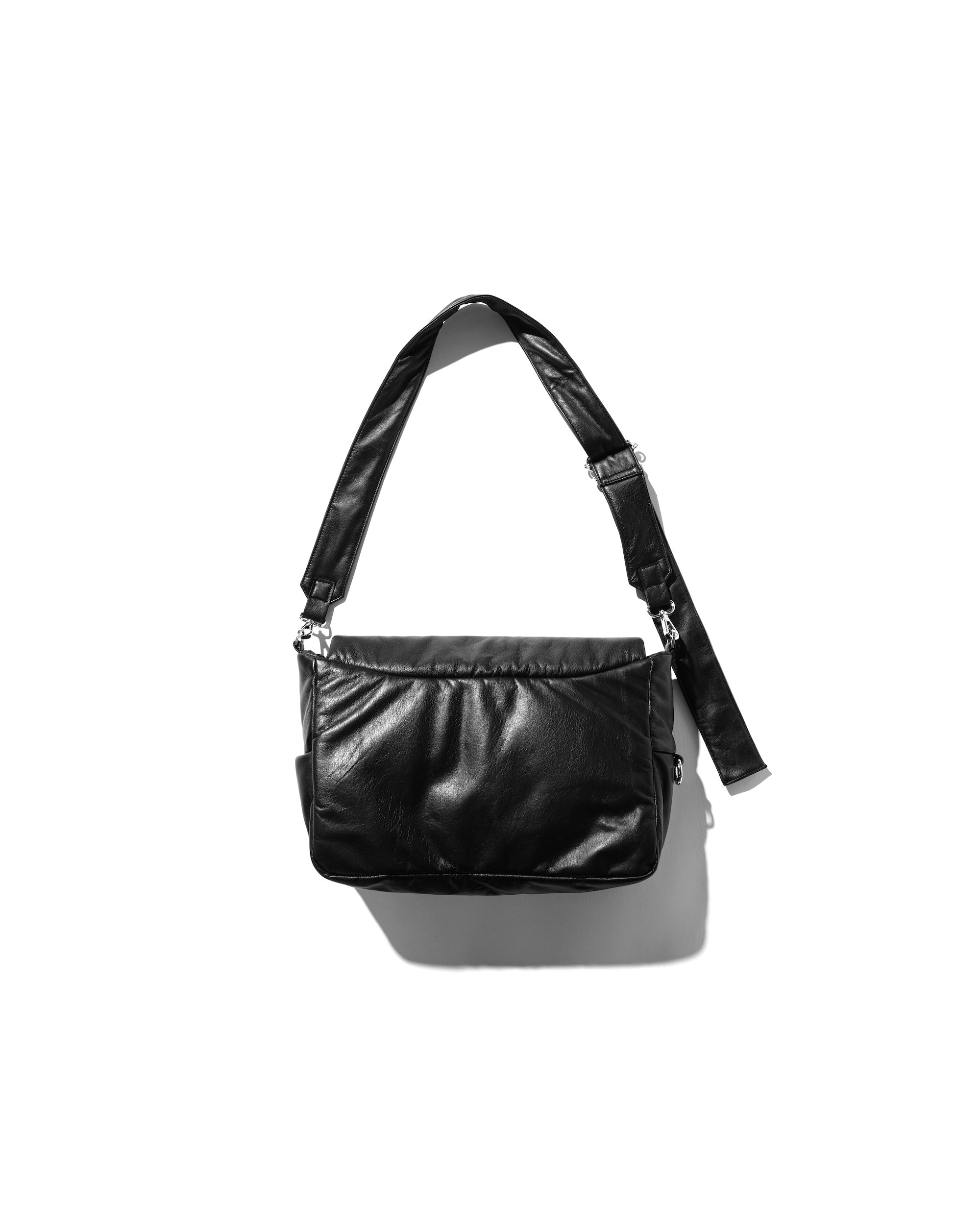 LEATHER PADDED FLAP HOLIDAY BAG