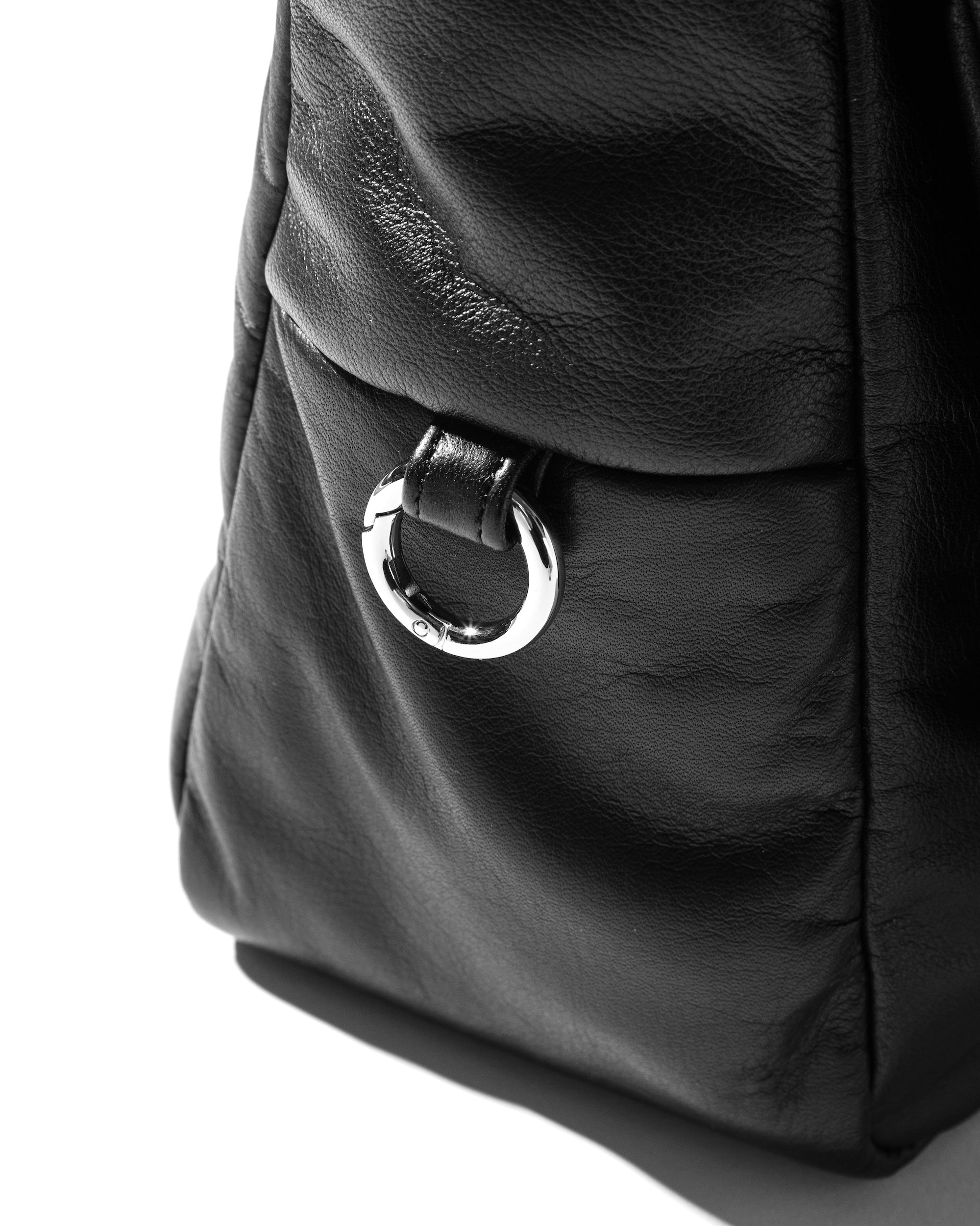 LEATHER PADDED FLAP HOLIDAY BAG