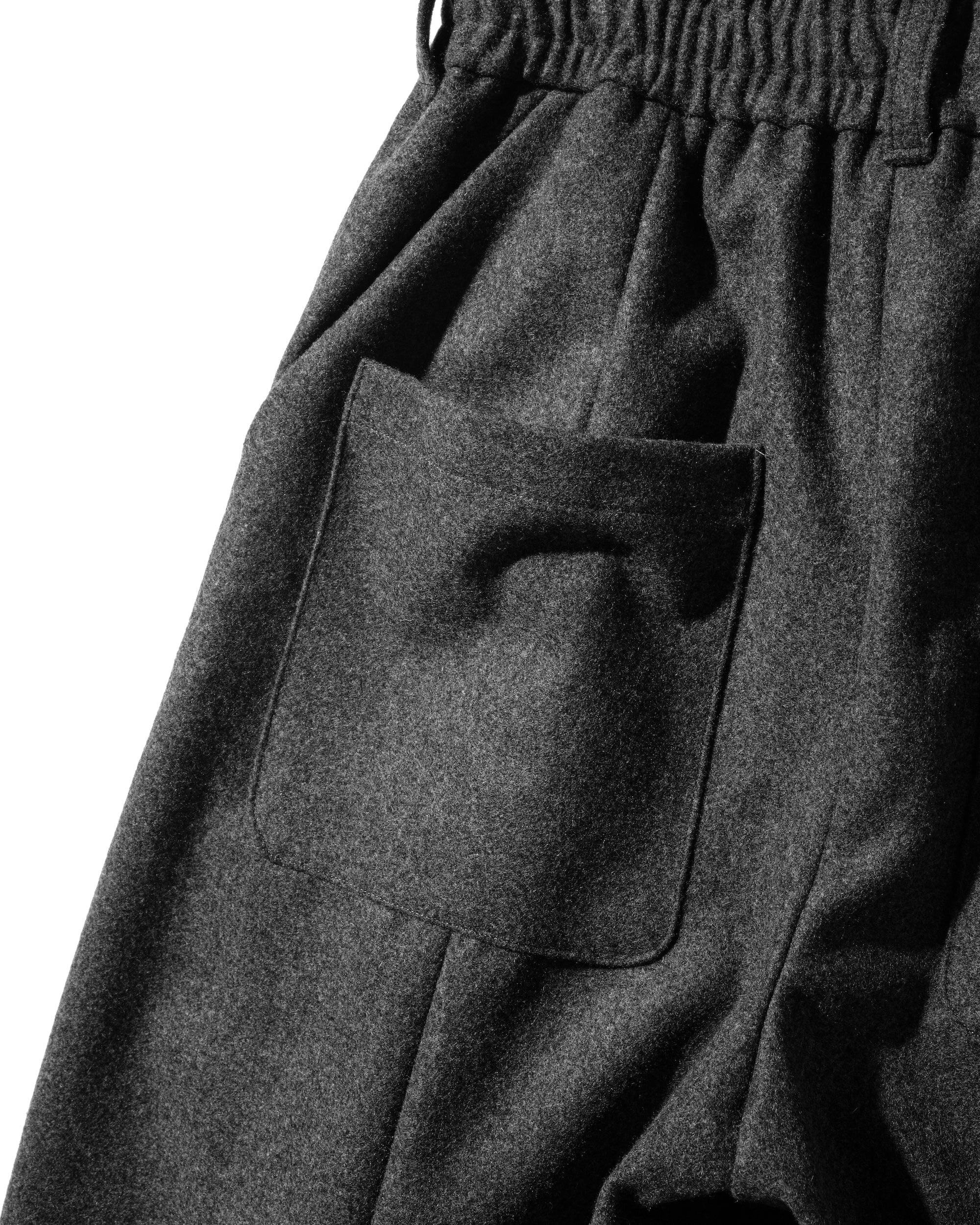 【12.18 WED 20:00- IN STOCK】WOOL MELTON MASSIVE TWISTED PANTS