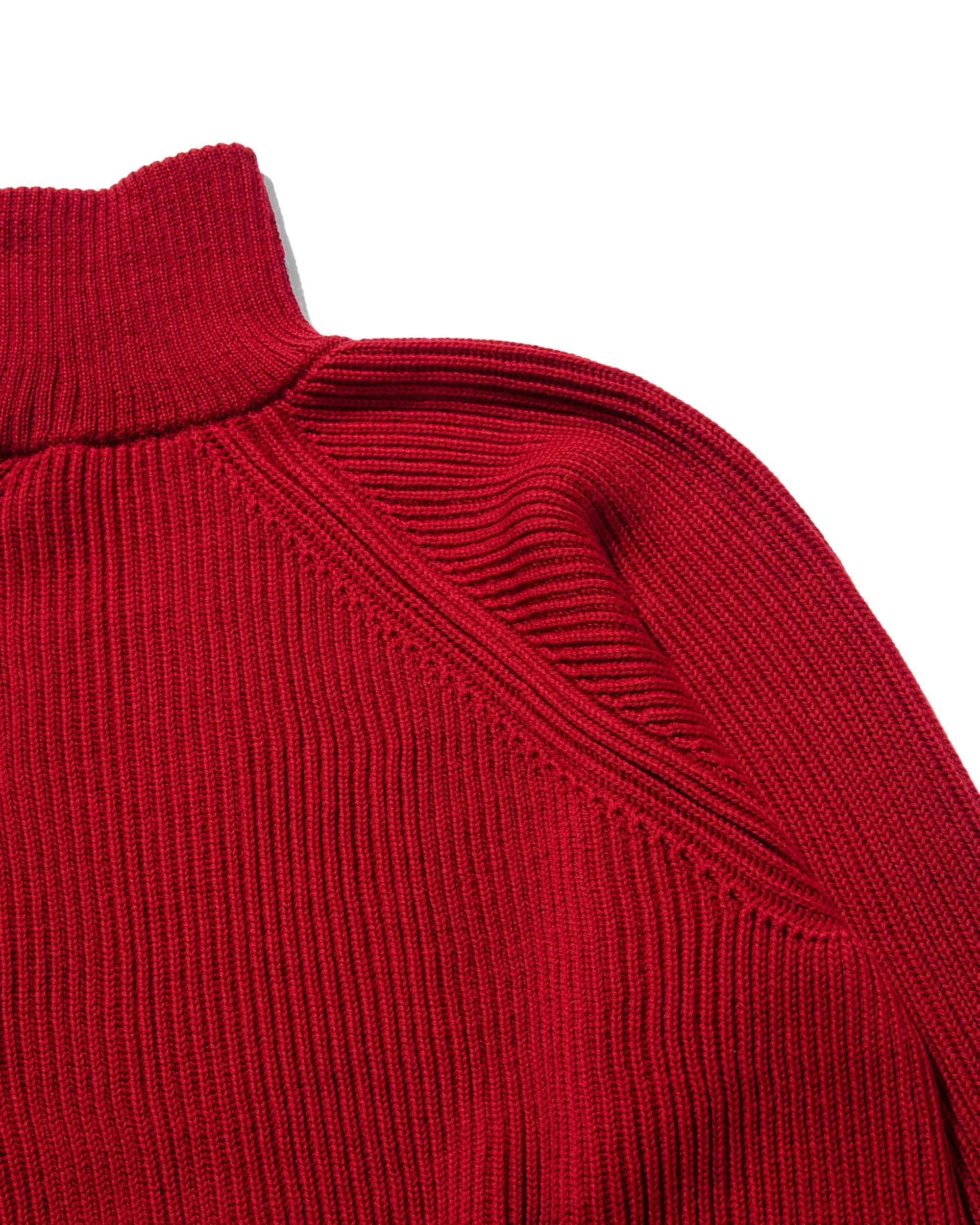 FINE WOOL ZIP KNIT PULLOVER