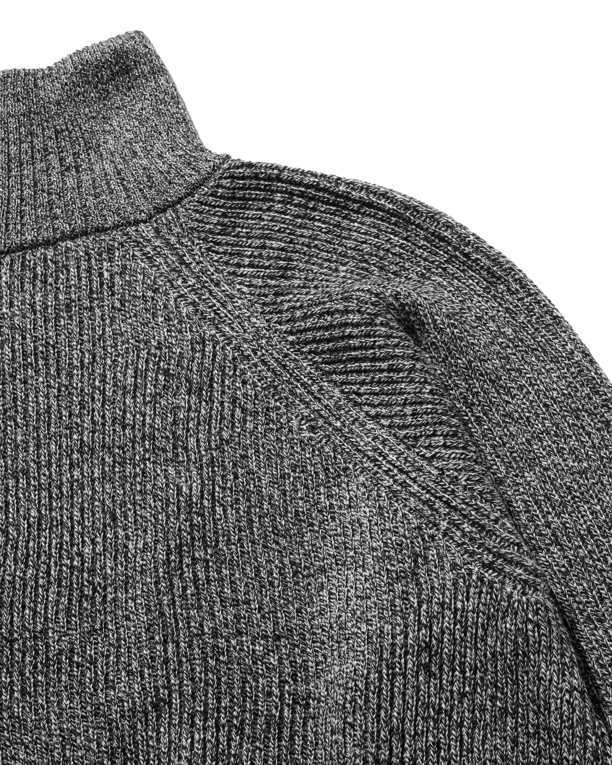 FINE WOOL ZIP KNIT PULLOVER