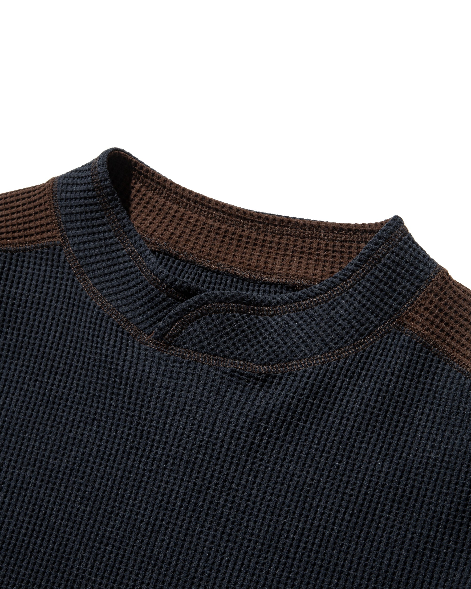 【3.5 WED 20:00- IN STOCK】CITY LIGHT THERMAL PULLOVER (NAVY×BROWN)