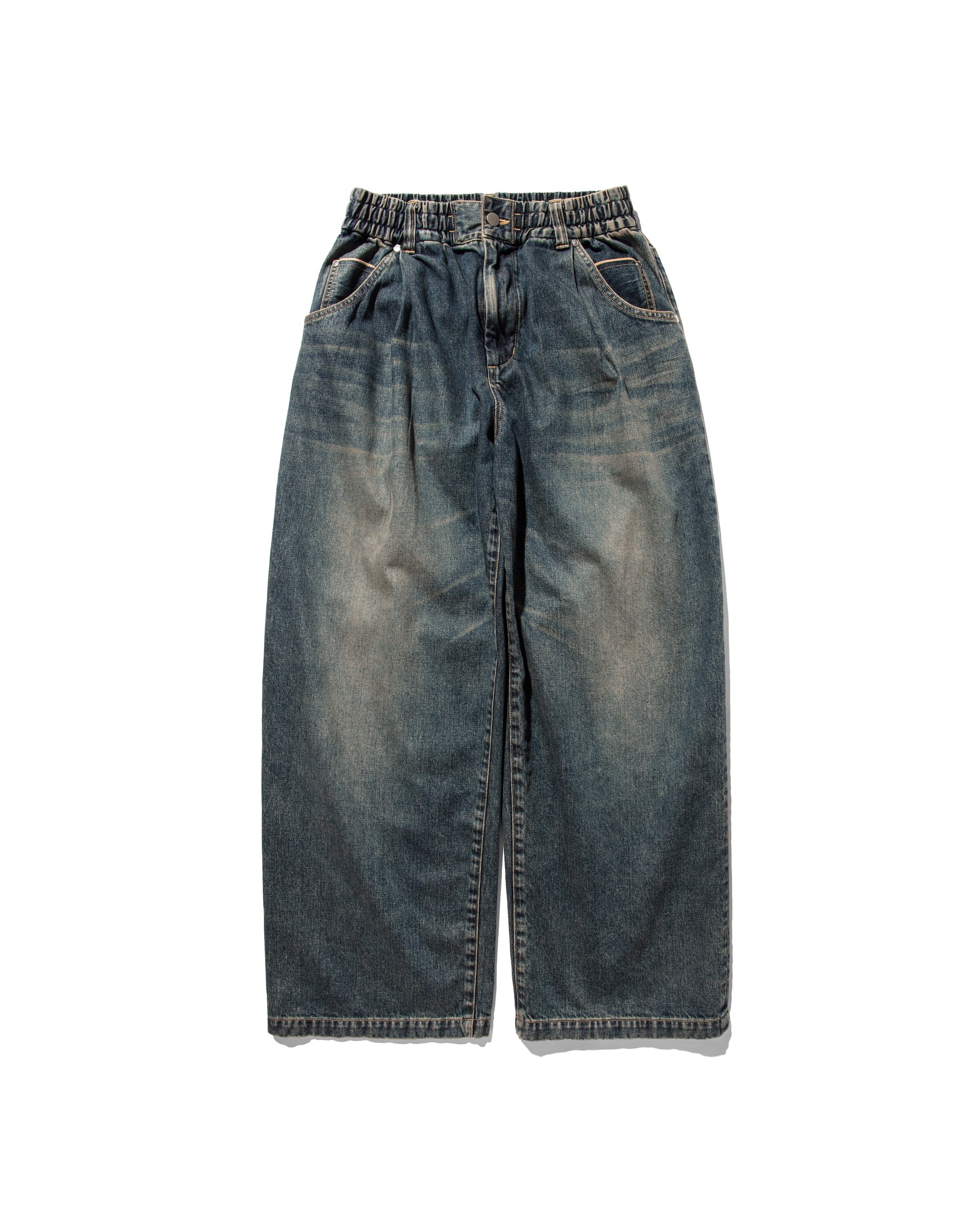 【10.23 WED 20:00- IN STOCK】VINTAGE WASH SELVEDGE DENIM WIDE PANTS