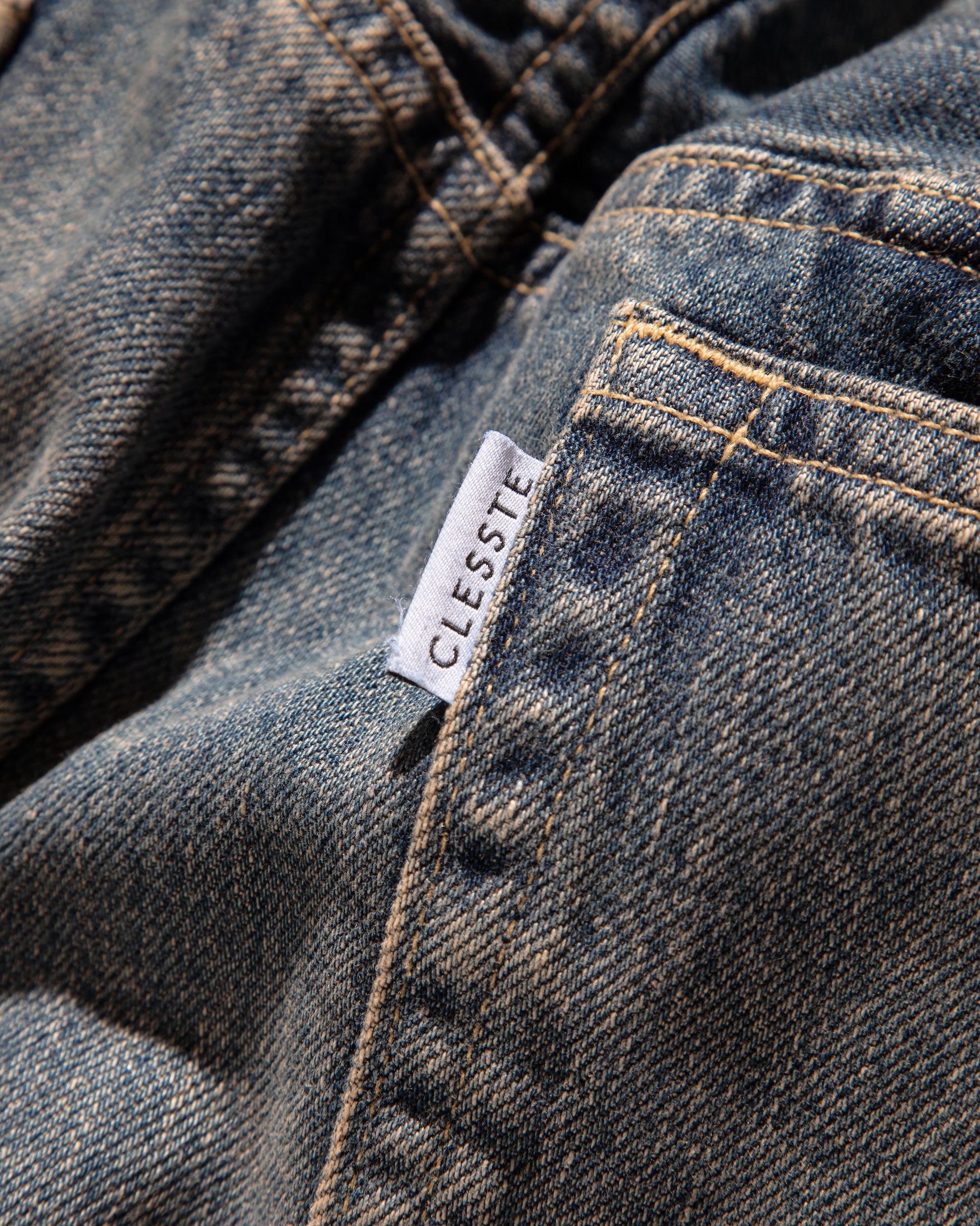 【10.23 WED 20:00- IN STOCK】VINTAGE WASH SELVEDGE DENIM WIDE PANTS