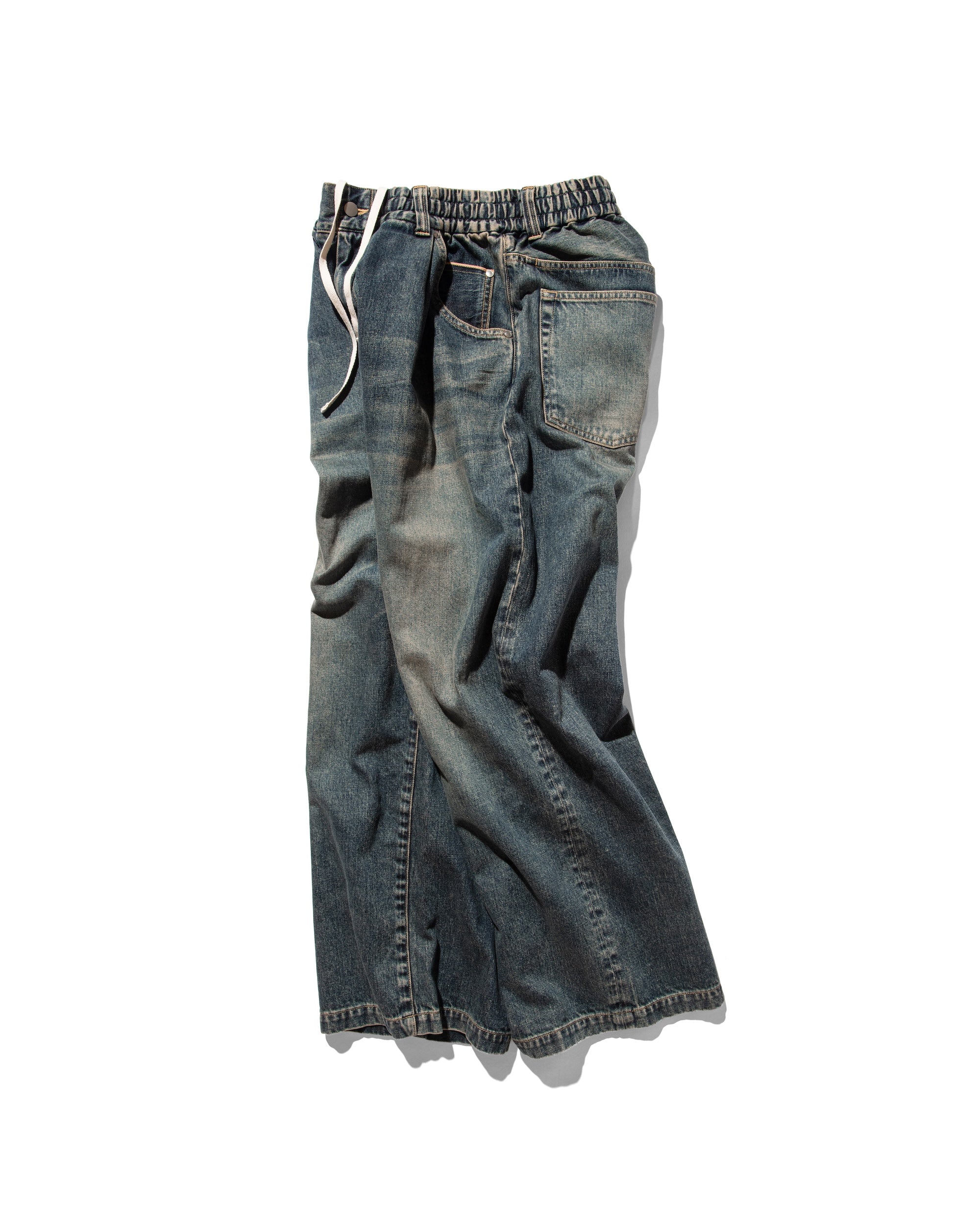 【10.23 WED 20:00- IN STOCK】VINTAGE WASH SELVEDGE DENIM WIDE PANTS