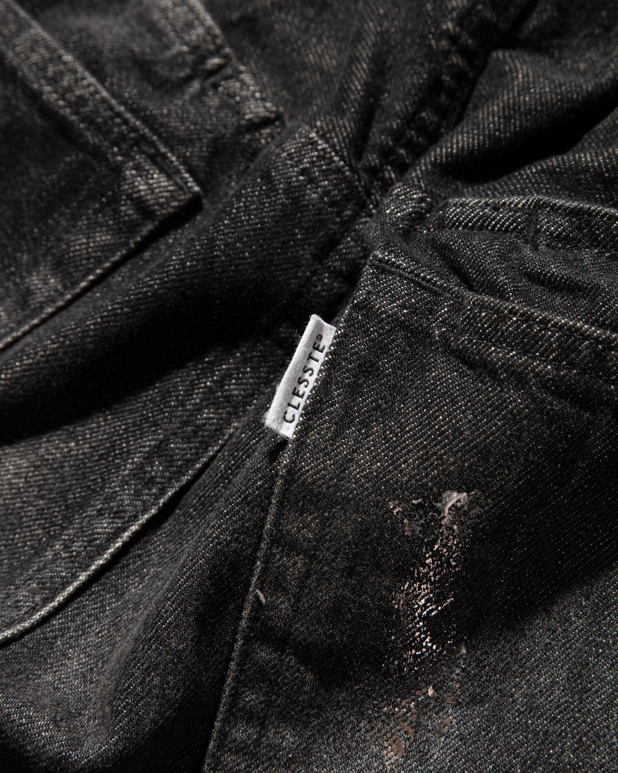 【10.19 SAT 20:00- IN STOCK】SILVER PRINT VINTAGE WASH SELVEDGE DENIM WIDE PANTS