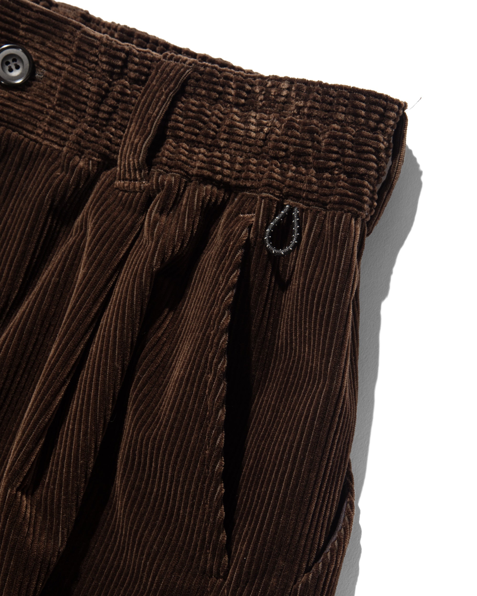 WOOL CORDUROY MASSIVE TWISTED PANTS