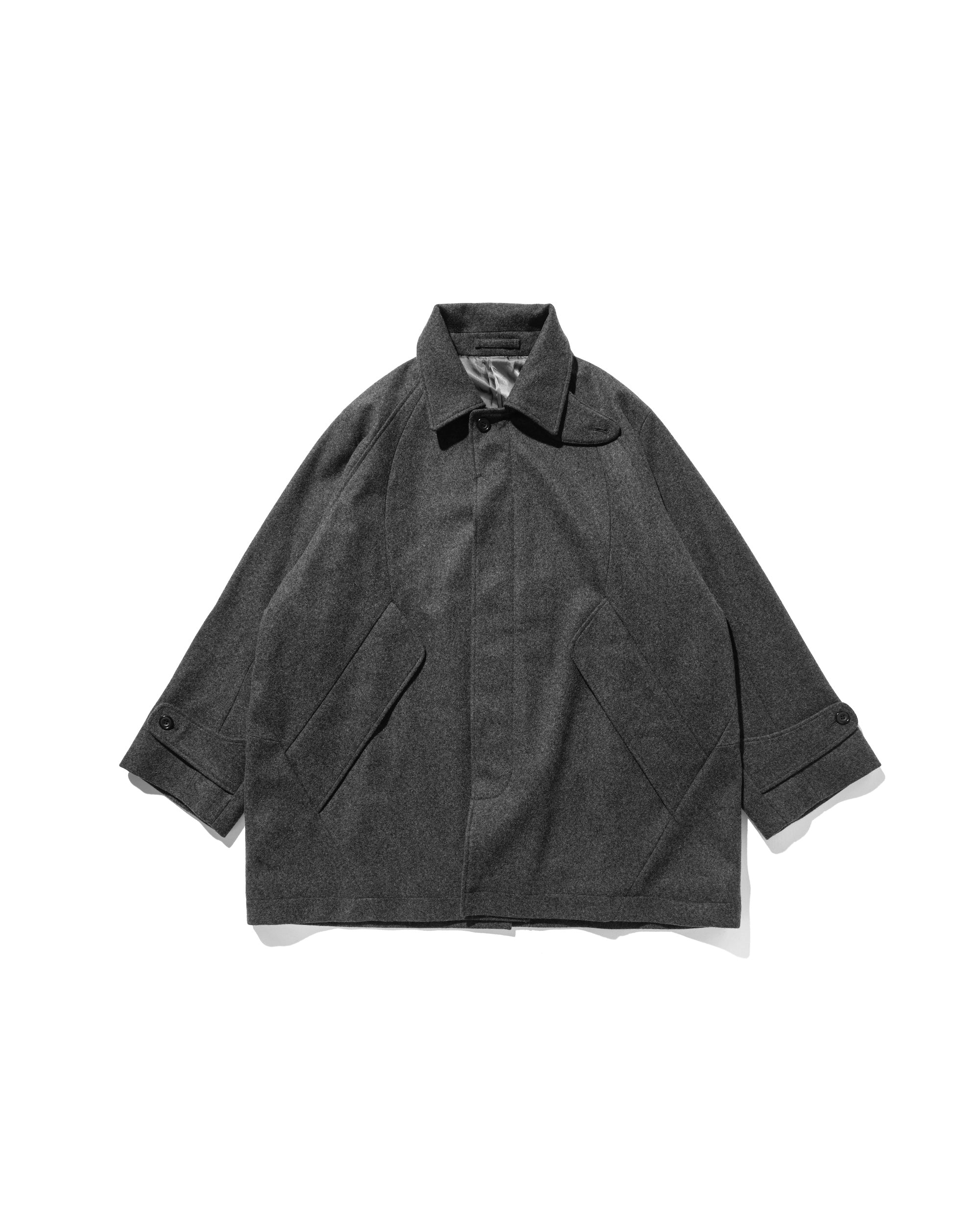 【12.11 WED 20:00- IN STOCK】WOOL MELTON BALMACAAN HALF COAT