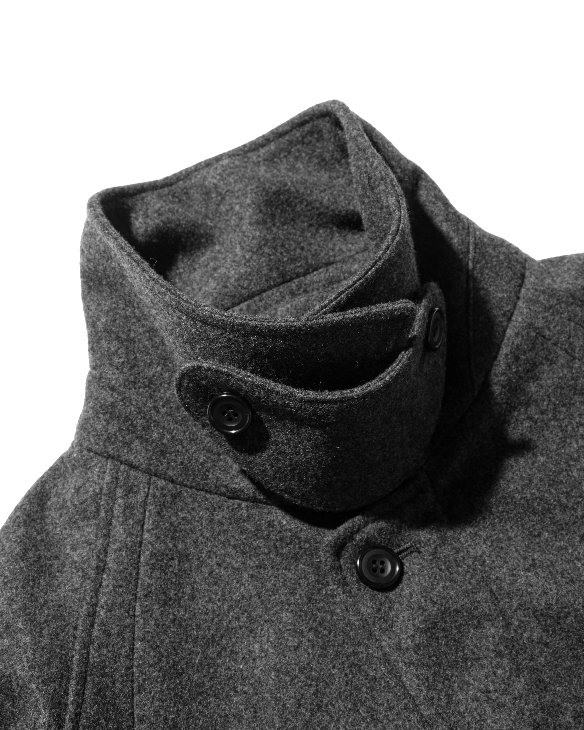 【12.11 WED 20:00- IN STOCK】WOOL MELTON BALMACAAN HALF COAT