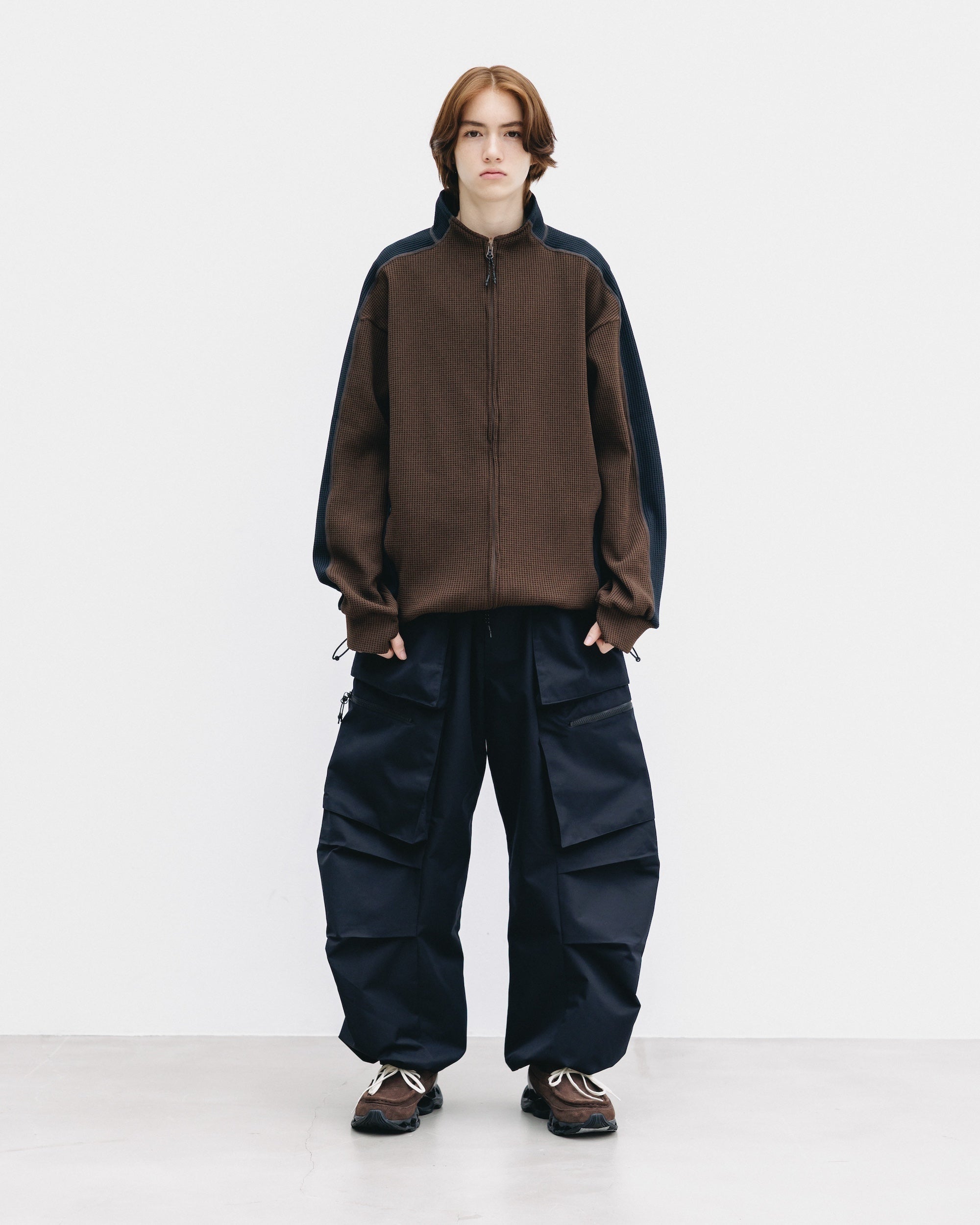 CITY LIGHT THERMAL ZIP UP (BROWN×BLACK)