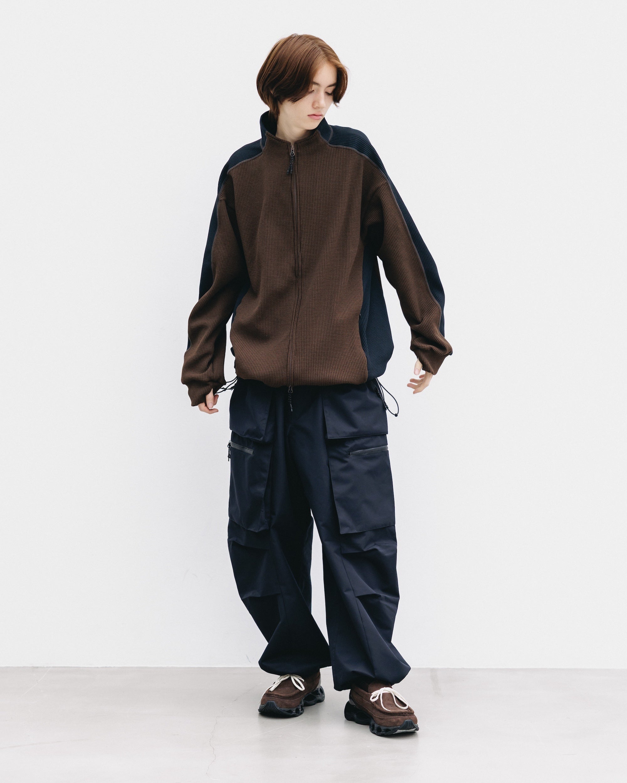 CITY LIGHT THERMAL ZIP UP (BROWN×BLACK)