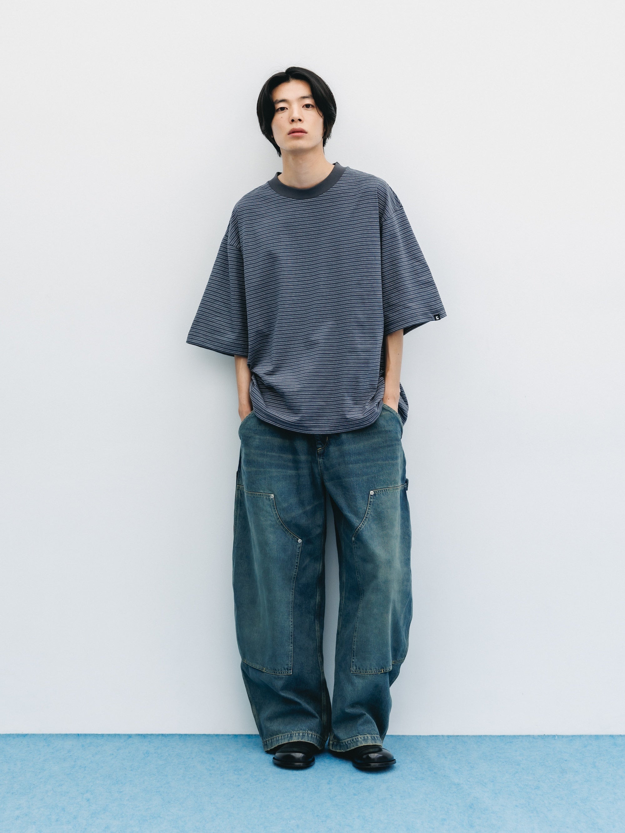 clesste VINTAGE DYED SELVEDGE DENIM サイズ2 5.13 WED 20:00- IN STOCK】VINTAGE DYED SELVEDGE DENIM DOUBLE KNEE CURV