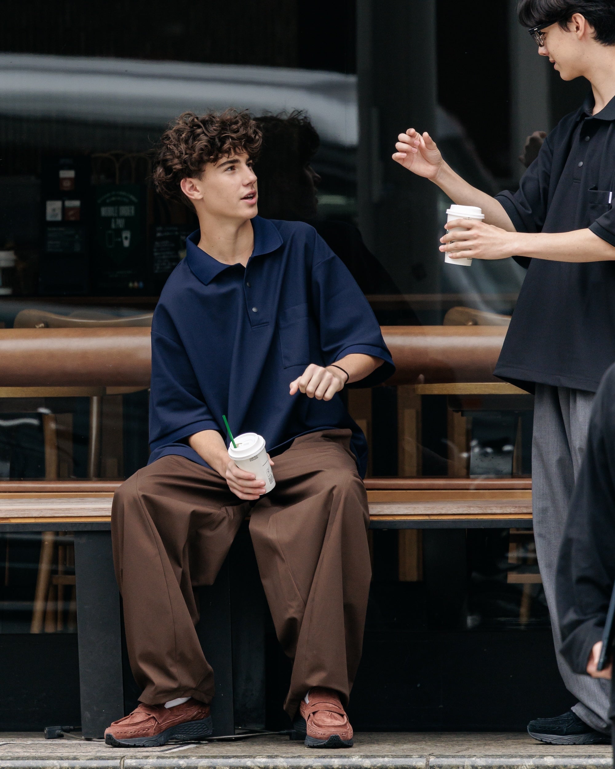 【6.11 WED 20:00- IN STOCK】ACTIVE CITY S/S POLO SHIRT (NAVY)
