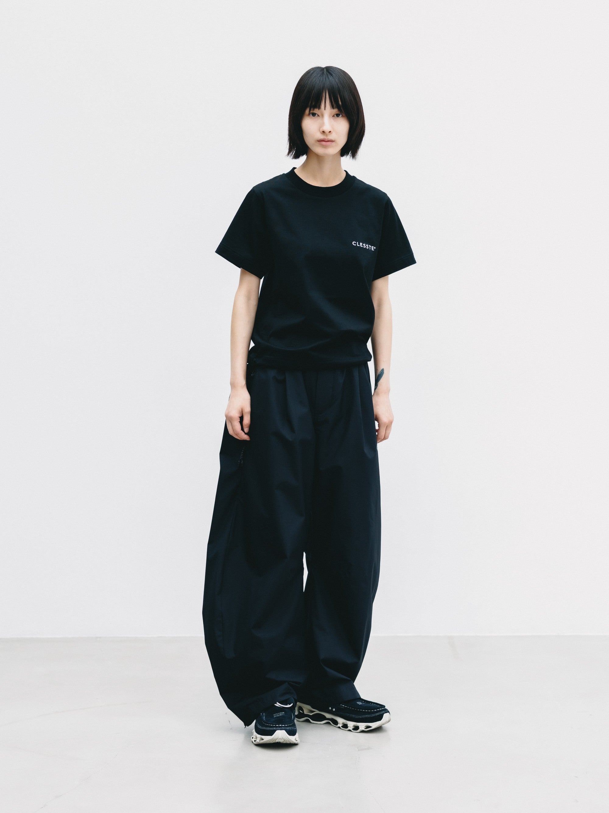 【6.20 SAT 20:00- IN STOCK】 +phenix WINDSTOPPER® by GORE-TEX LABS CITY BARREL LEG PANTS (BLACK×WHITE)