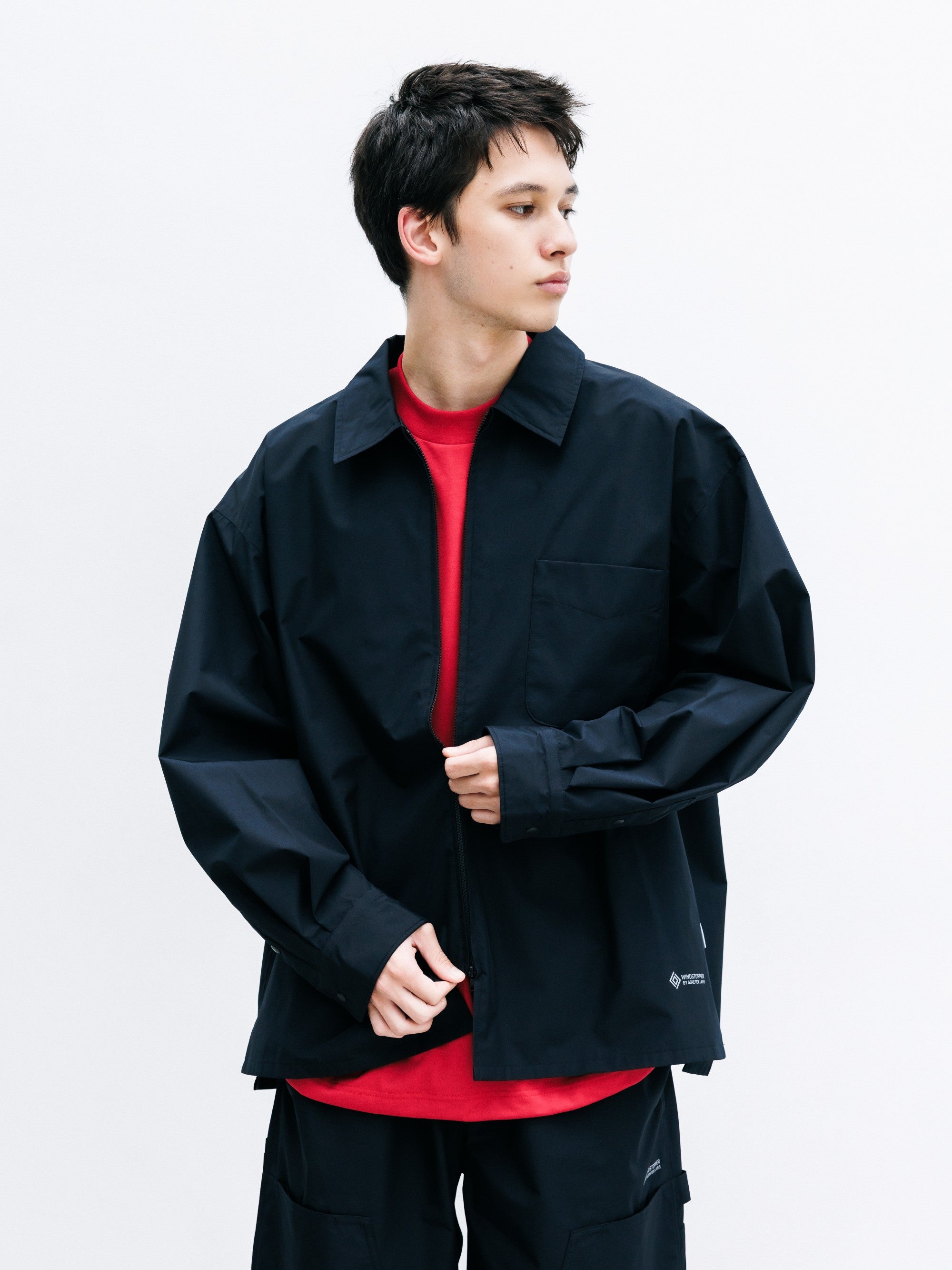 【8.8 SAT 20:00- IN STOCK】+phenix WINDSTOPPER® by GORE-TEX LABS CITY UNIFORM ZIPUP L/S SHIRT (BLACK)