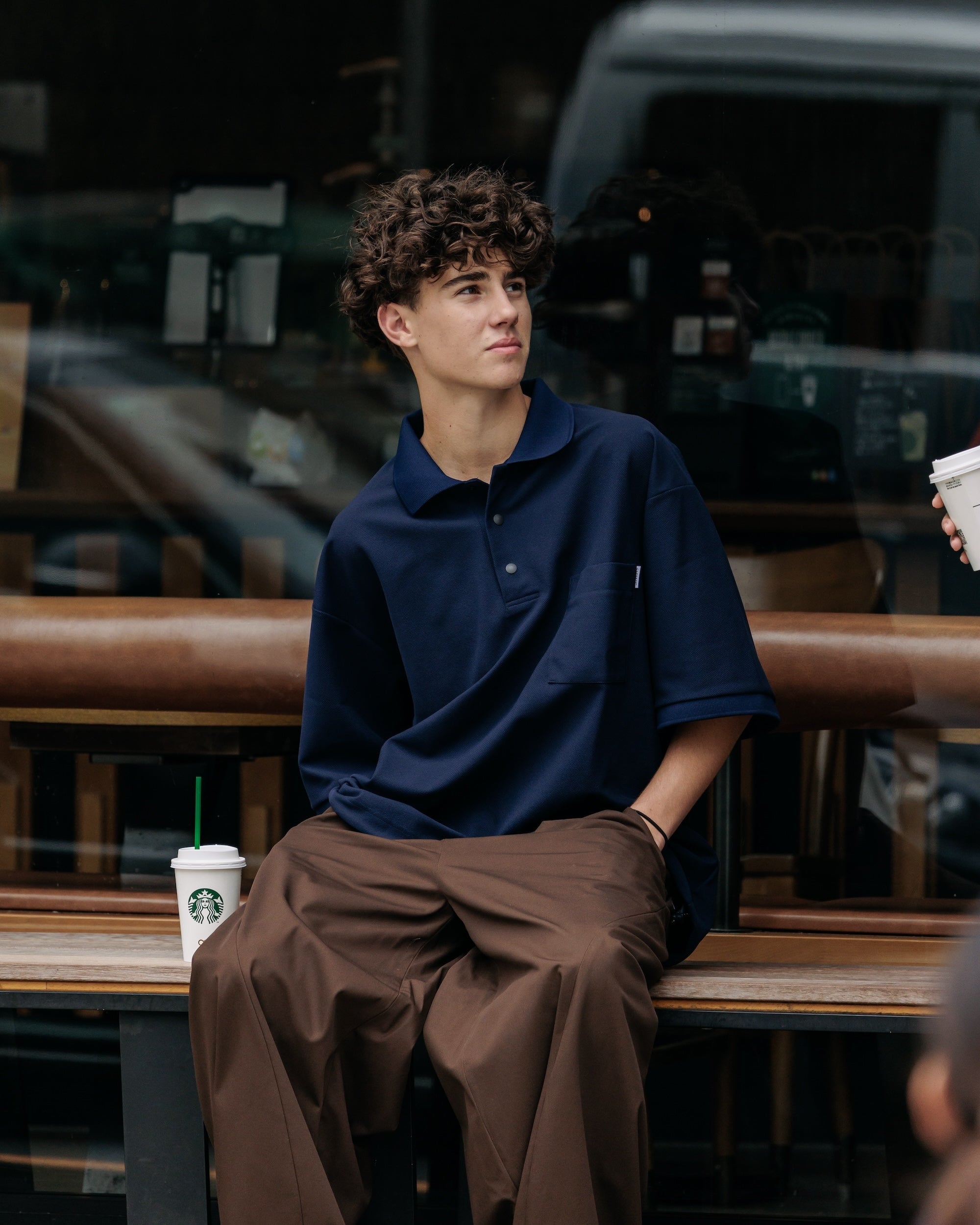 【6.11 WED 20:00- IN STOCK】ACTIVE CITY S/S POLO SHIRT (NAVY)
