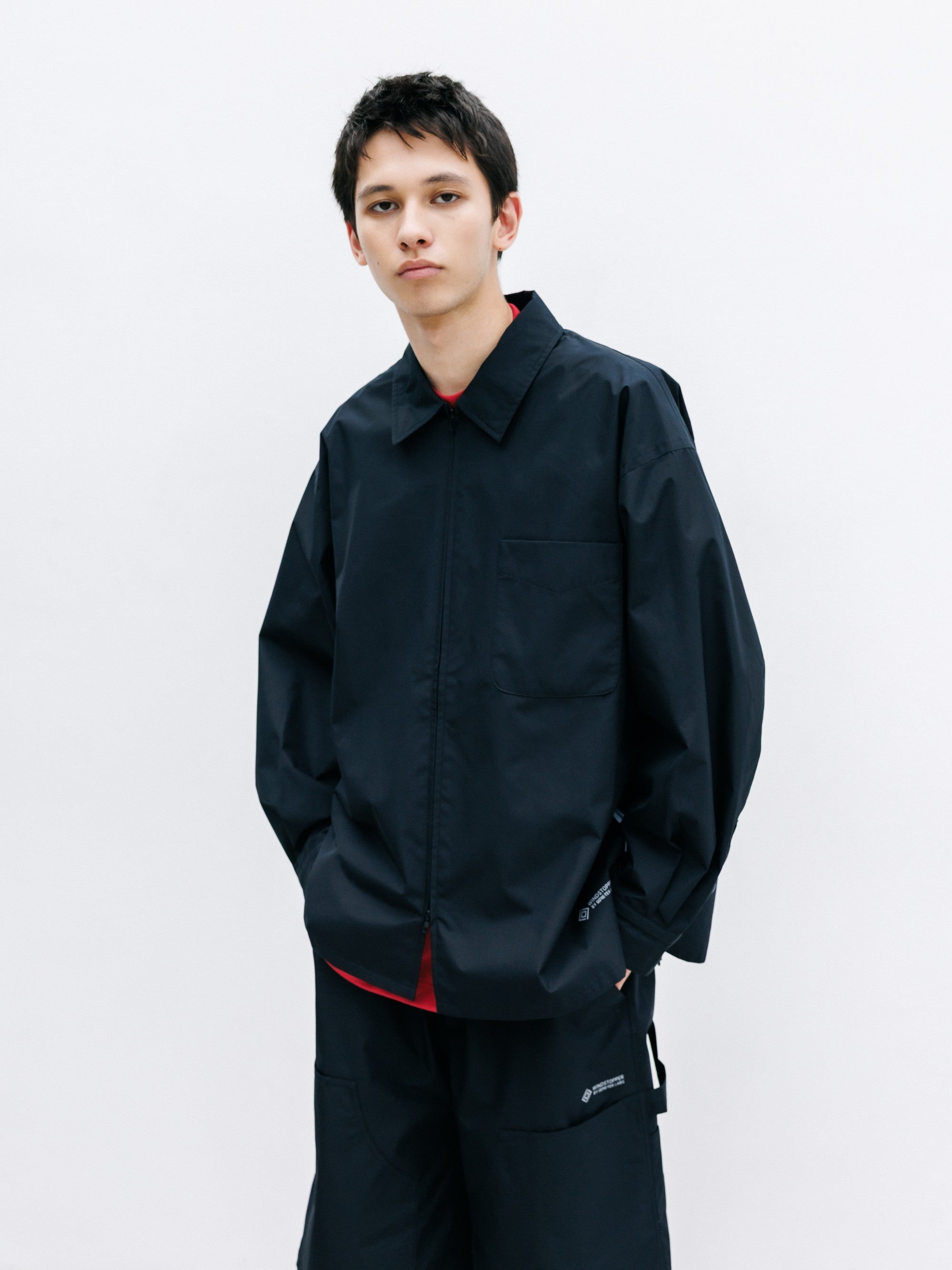 【8.8 SAT 20:00- IN STOCK】+phenix WINDSTOPPER® by GORE-TEX LABS CITY UNIFORM ZIPUP L/S SHIRT (BLACK)