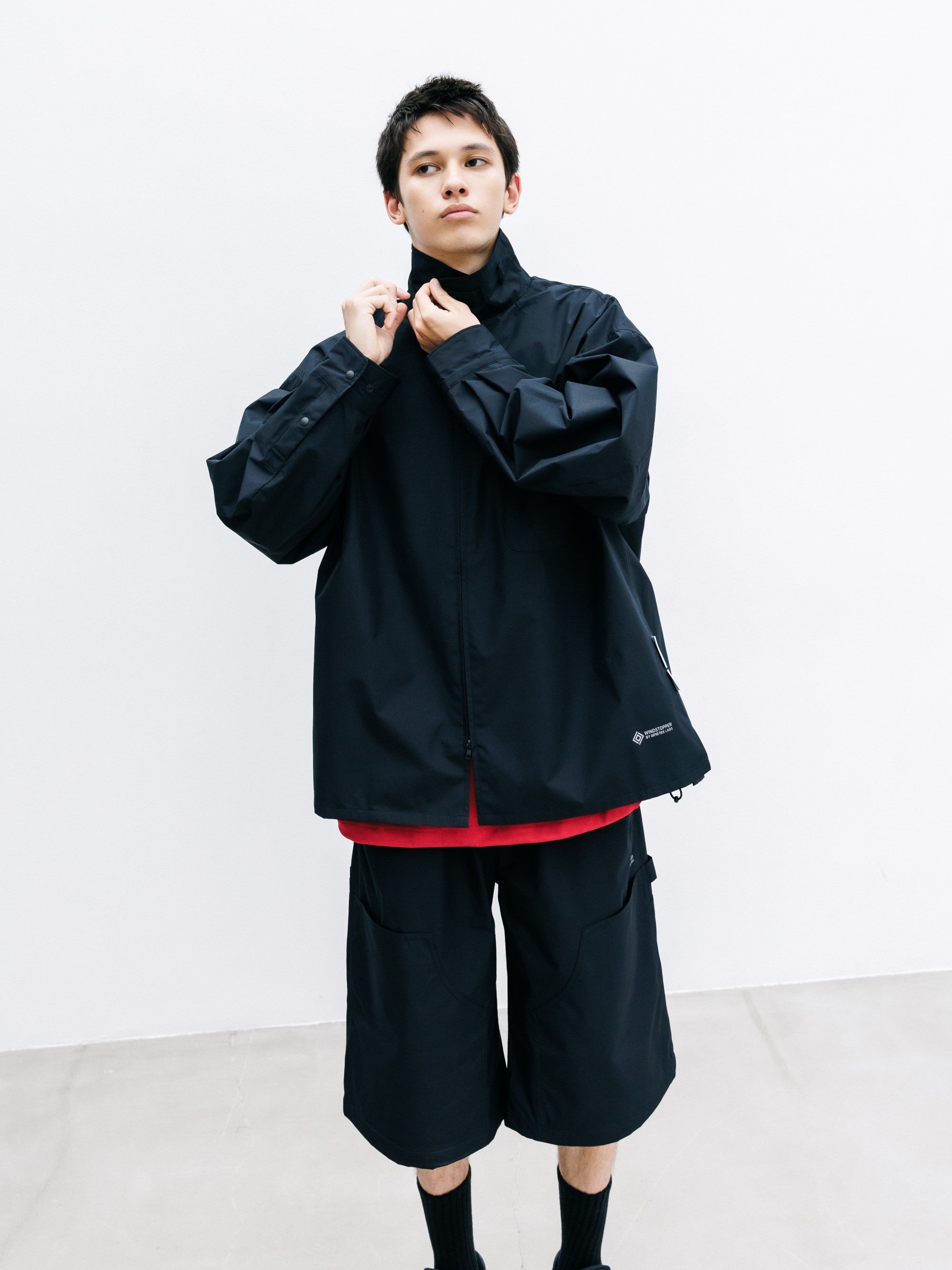 【8.8 SAT 20:00- IN STOCK】+phenix WINDSTOPPER® by GORE-TEX LABS CITY UNIFORM ZIPUP L/S SHIRT (BLACK)