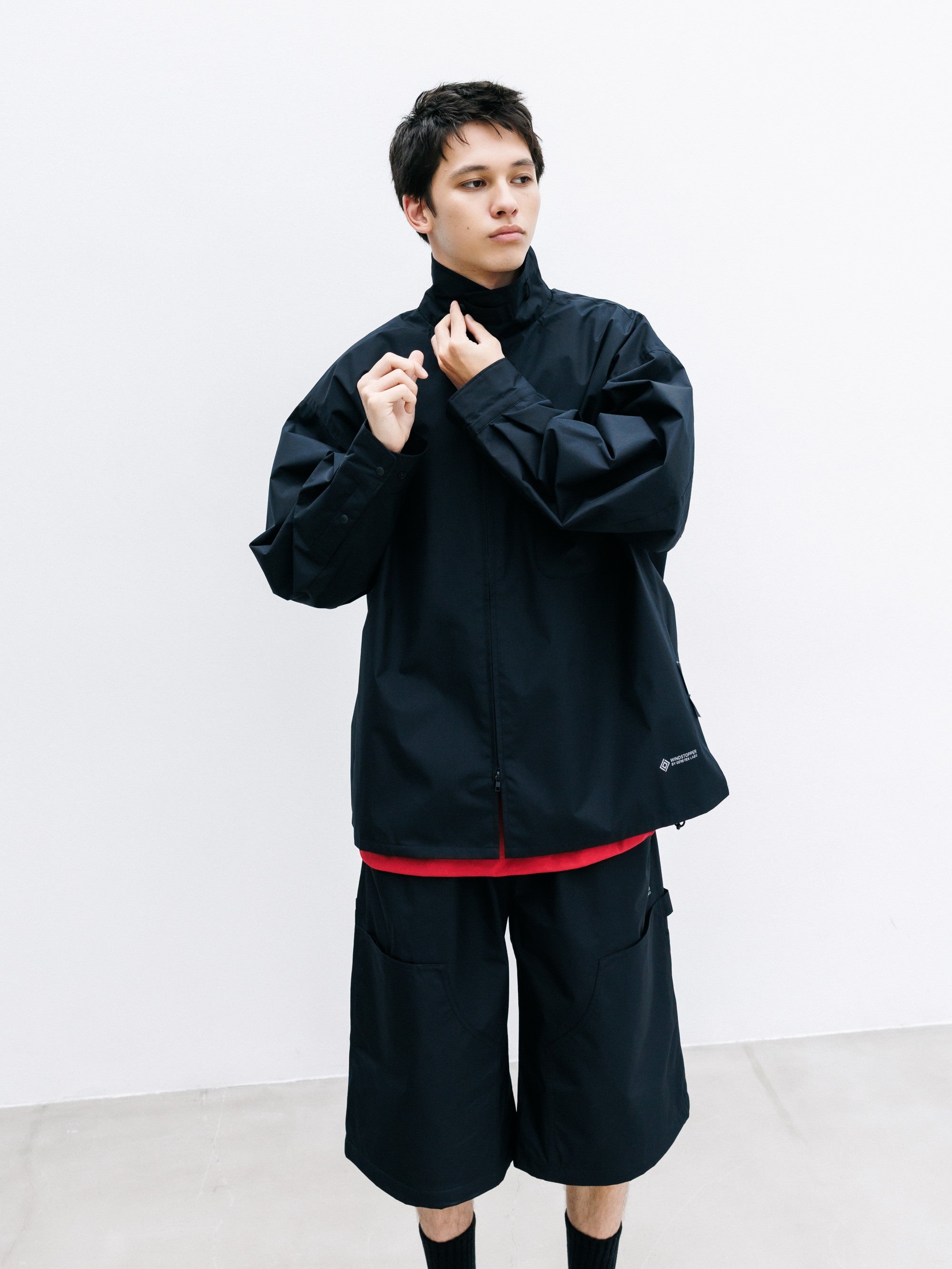 【8.8 SAT 20:00- IN STOCK】+phenix WINDSTOPPER® by GORE-TEX LABS CITY UNIFORM ZIPUP L/S SHIRT (BLACK)