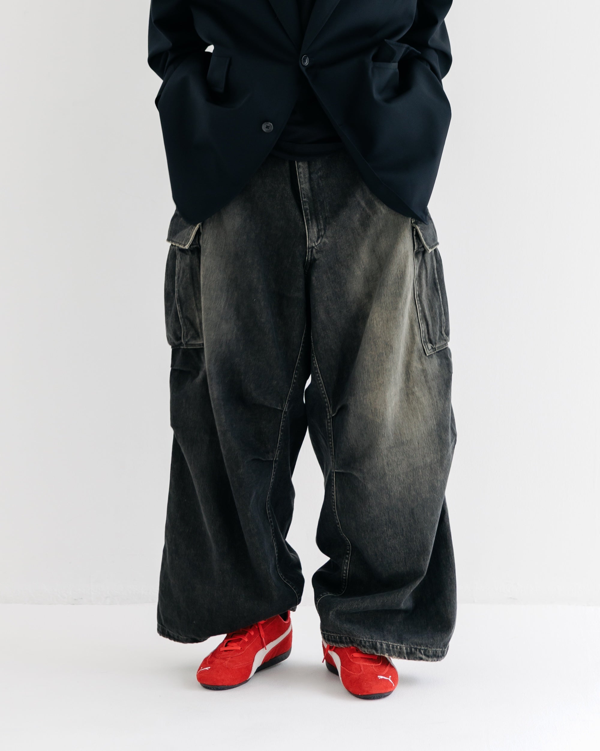【9.13 SAT 20:00- IN STOCK】VINTAGE DYED SELVEDGE DENIM M-51 ARCTIC TROUSERS (VINTAGE BLACK)