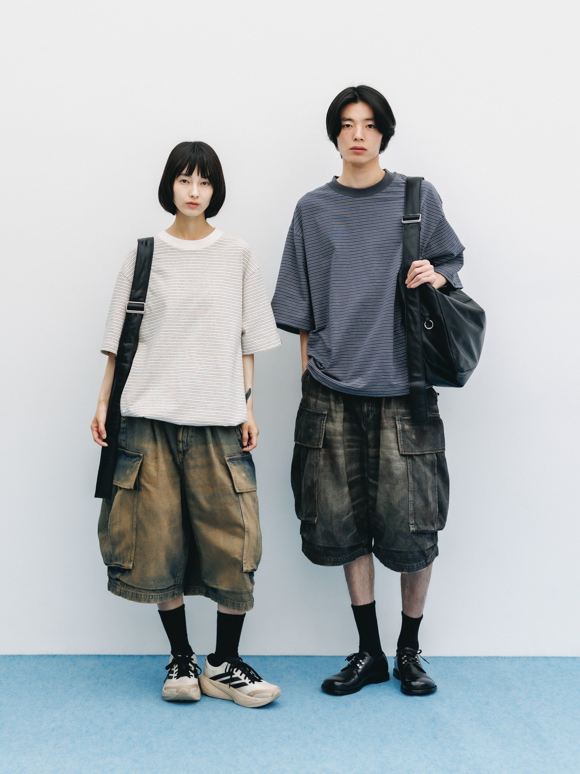 8.5 WED 20:00- IN STOCK】LEATHER HOLIDAY BAG LARGE (BLACK)