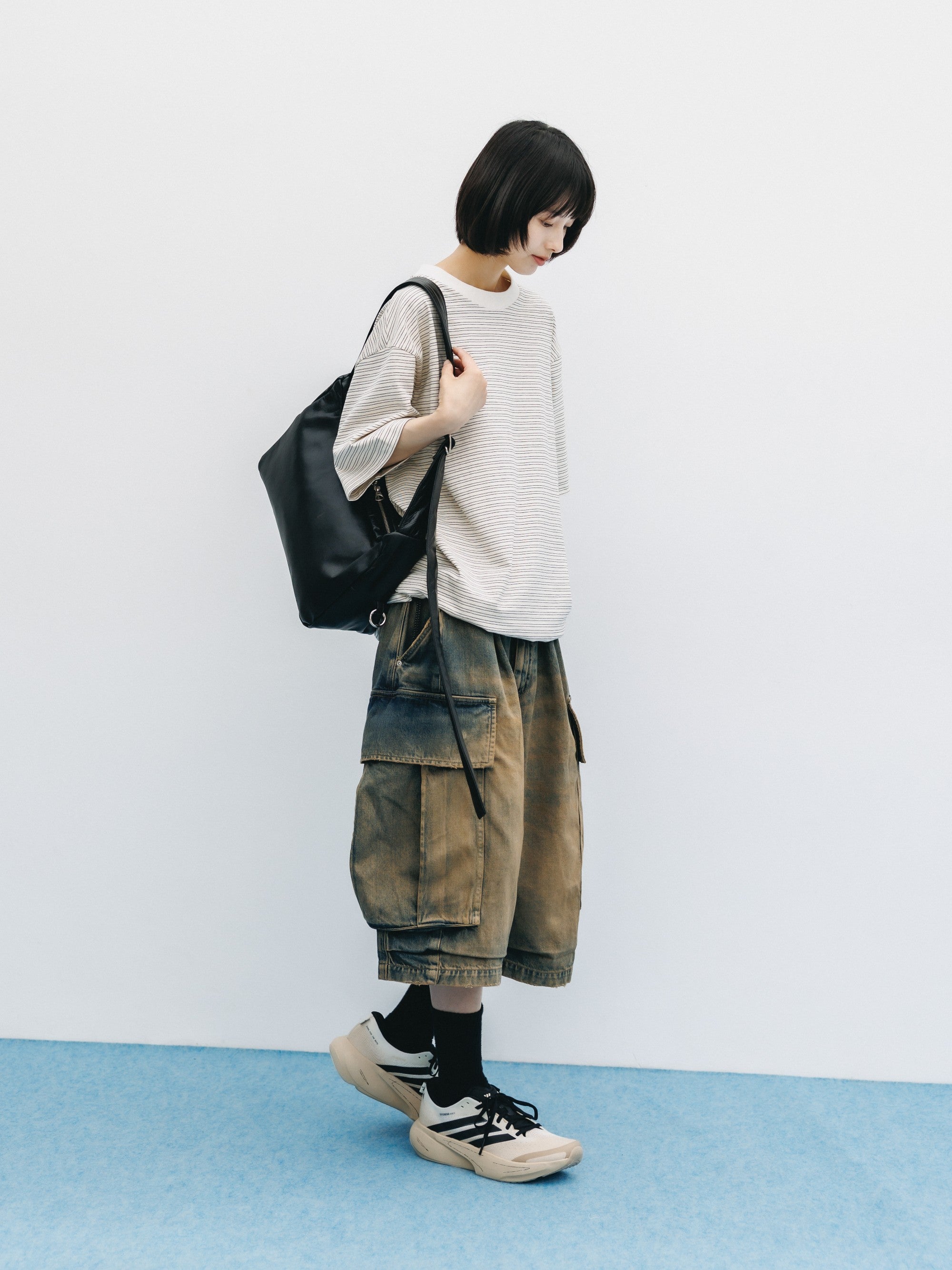 【8.5 WED 20:00- IN STOCK】LEATHER HOLIDAY BAG (BLACK)