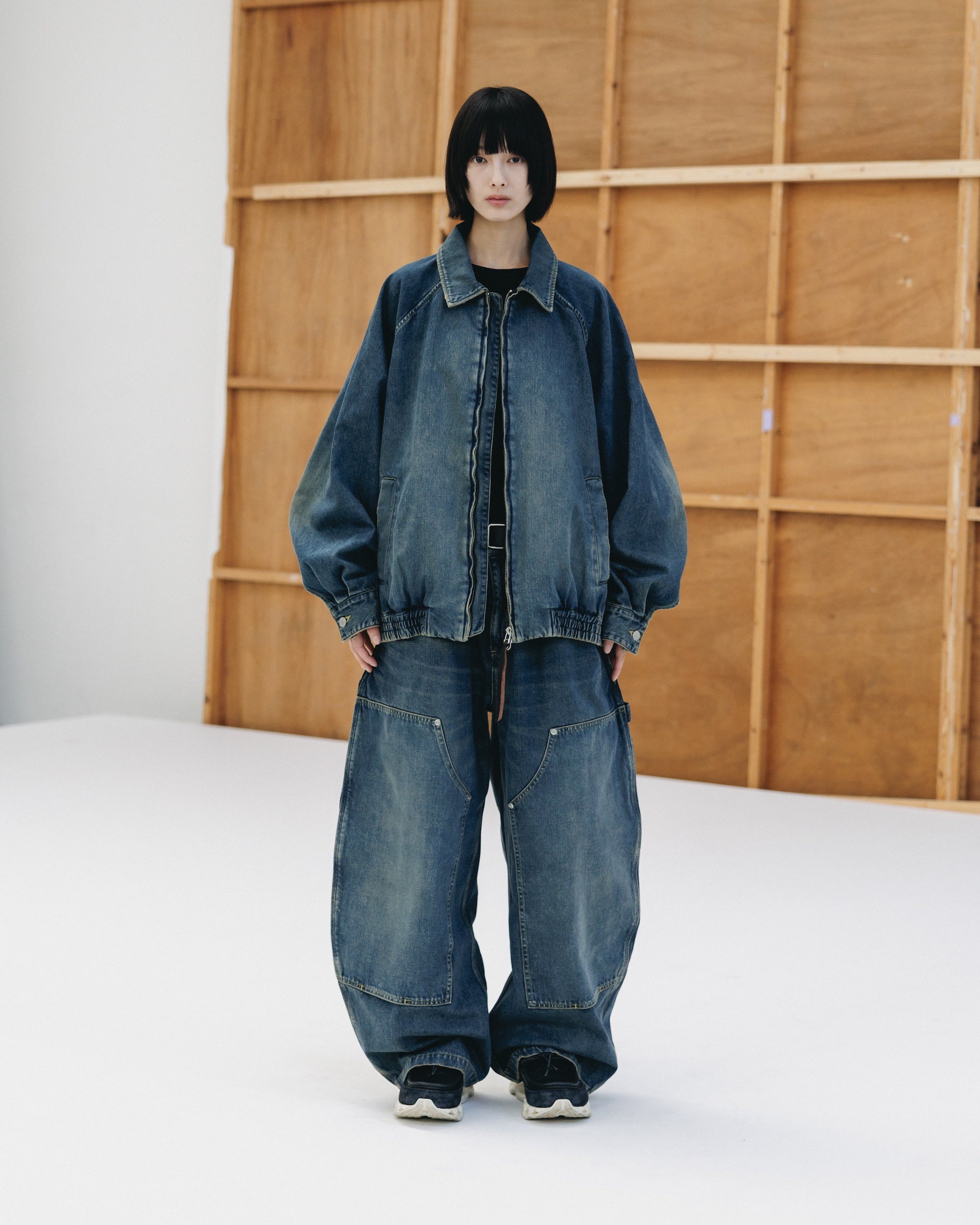 VINTAGE DYED SELVEDGE DENIM CITY UTILITY JACKET (VINTAGE INDIGO)