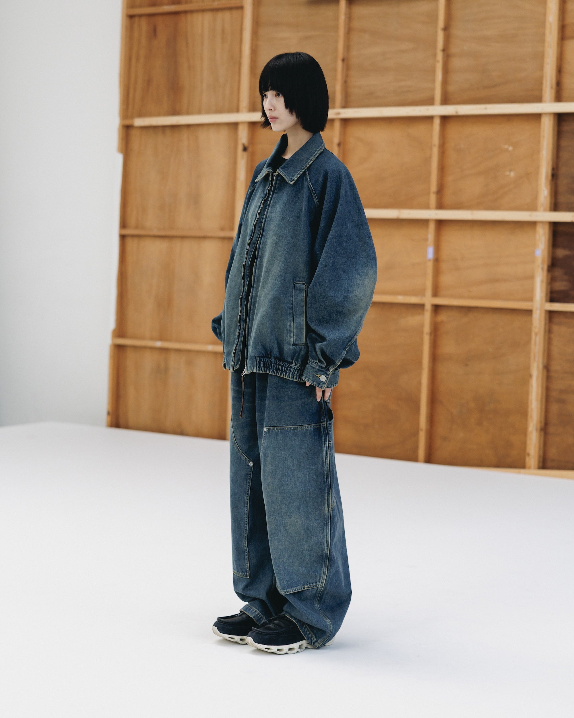 clesste デニムパンツ VINTAGE DYED SELVEDGE DENIM WORKER PANTS (VINTAGE INDIGO)