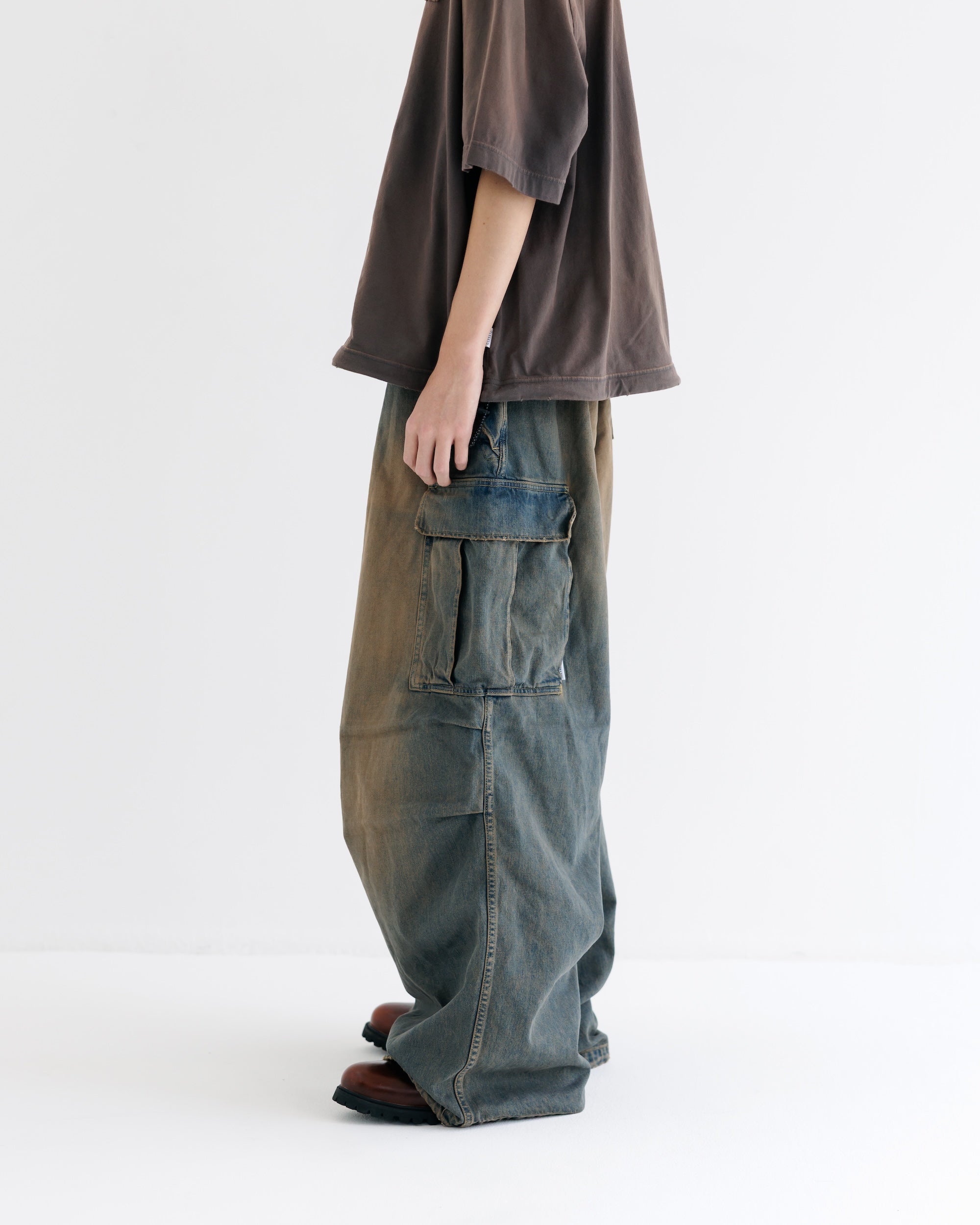 【9.13 SAT 20:00- IN STOCK】VINTAGE DYED SELVEDGE DENIM M-51 ARCTIC TROUSERS (VINTAGE BROWN)