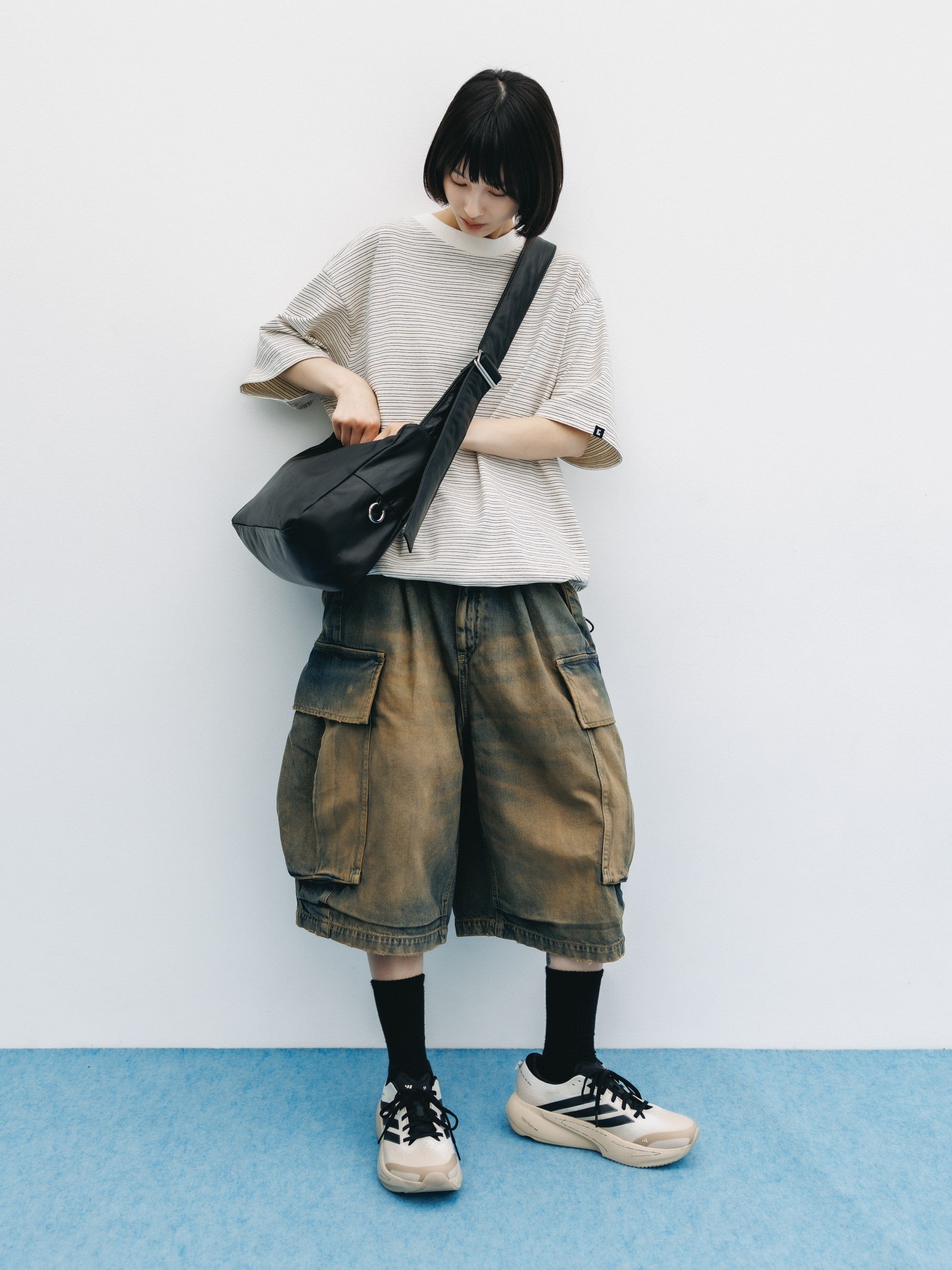 【8.5 WED 20:00- IN STOCK】LEATHER HOLIDAY BAG (BLACK)