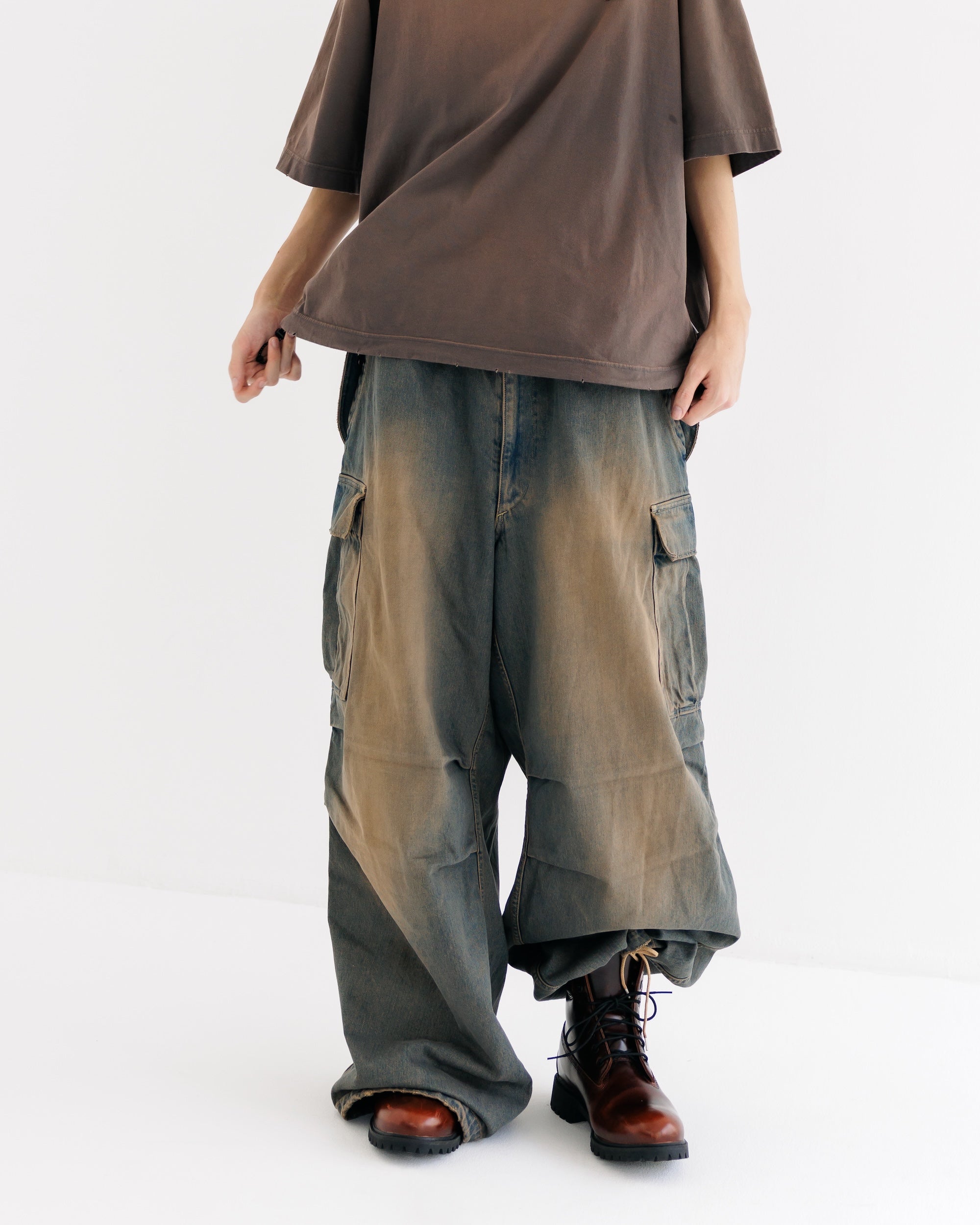 【9.13 SAT 20:00- IN STOCK】VINTAGE DYED SELVEDGE DENIM M-51 ARCTIC TROUSERS (VINTAGE BROWN)