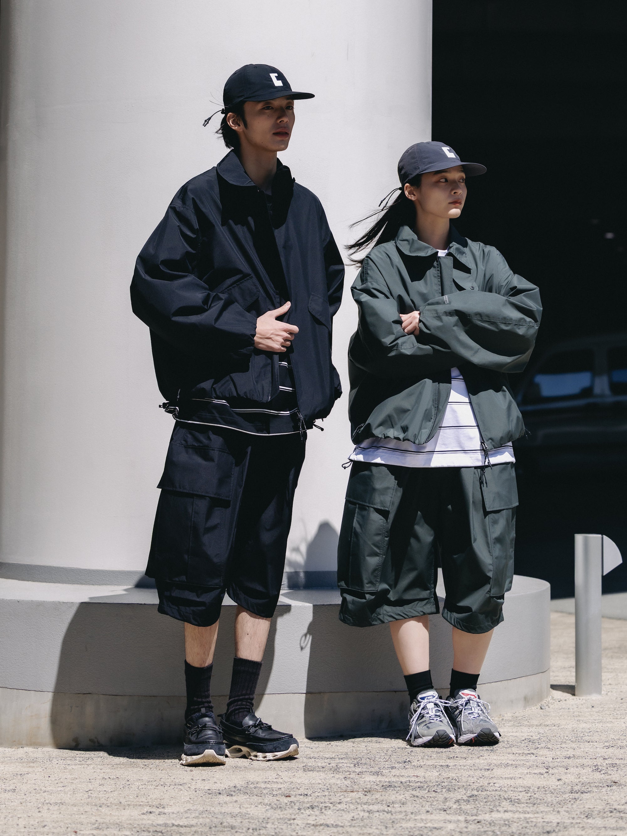 +PHENIX WINDSTOPPER® BY GORE-TEX LABS CITY MEGA POCKET BALLOON CARGO HALF PANTS(BLACK)