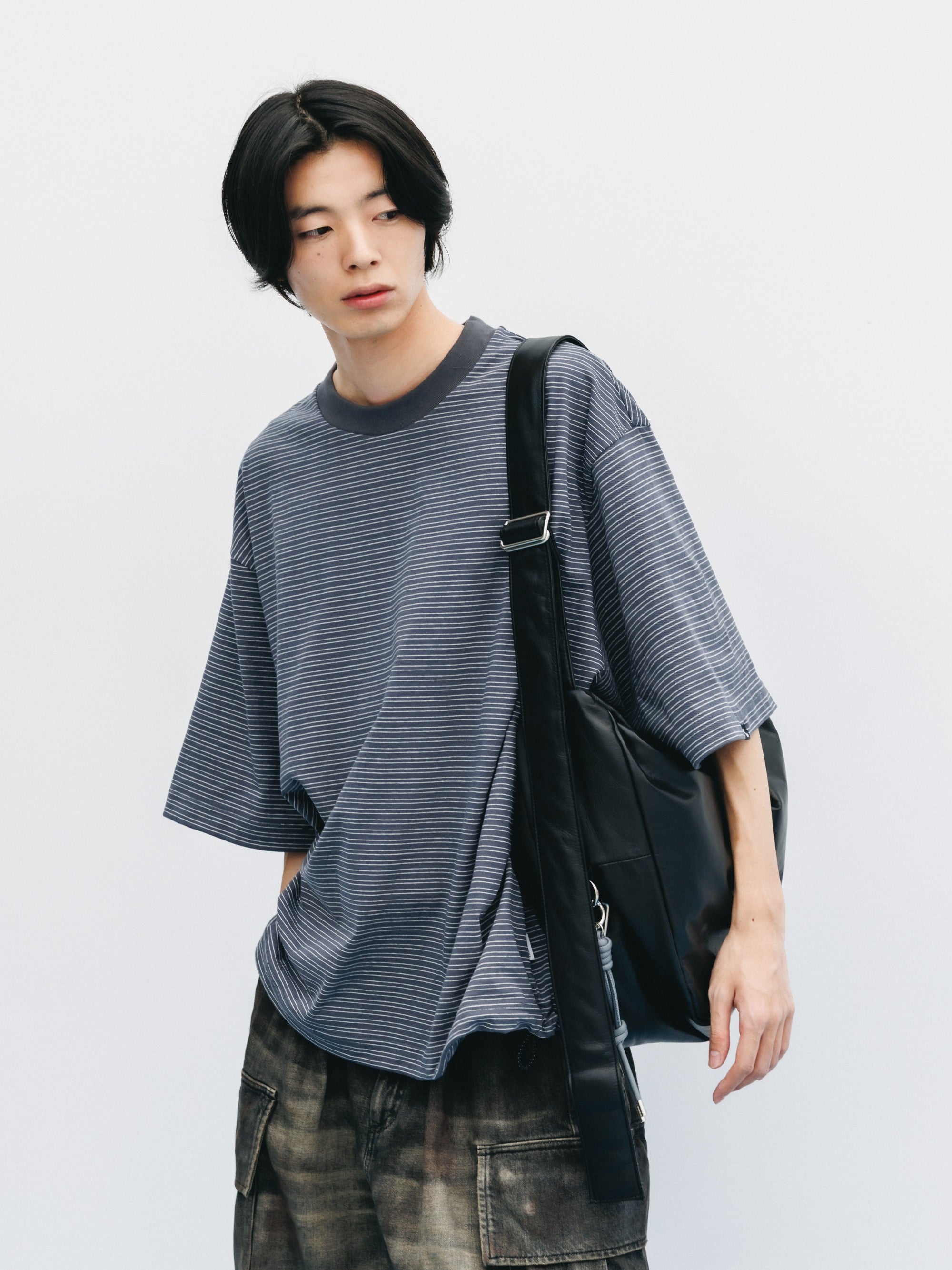 【8.5 WED 20:00- IN STOCK】LEATHER HOLIDAY BAG LARGE (BLACK)