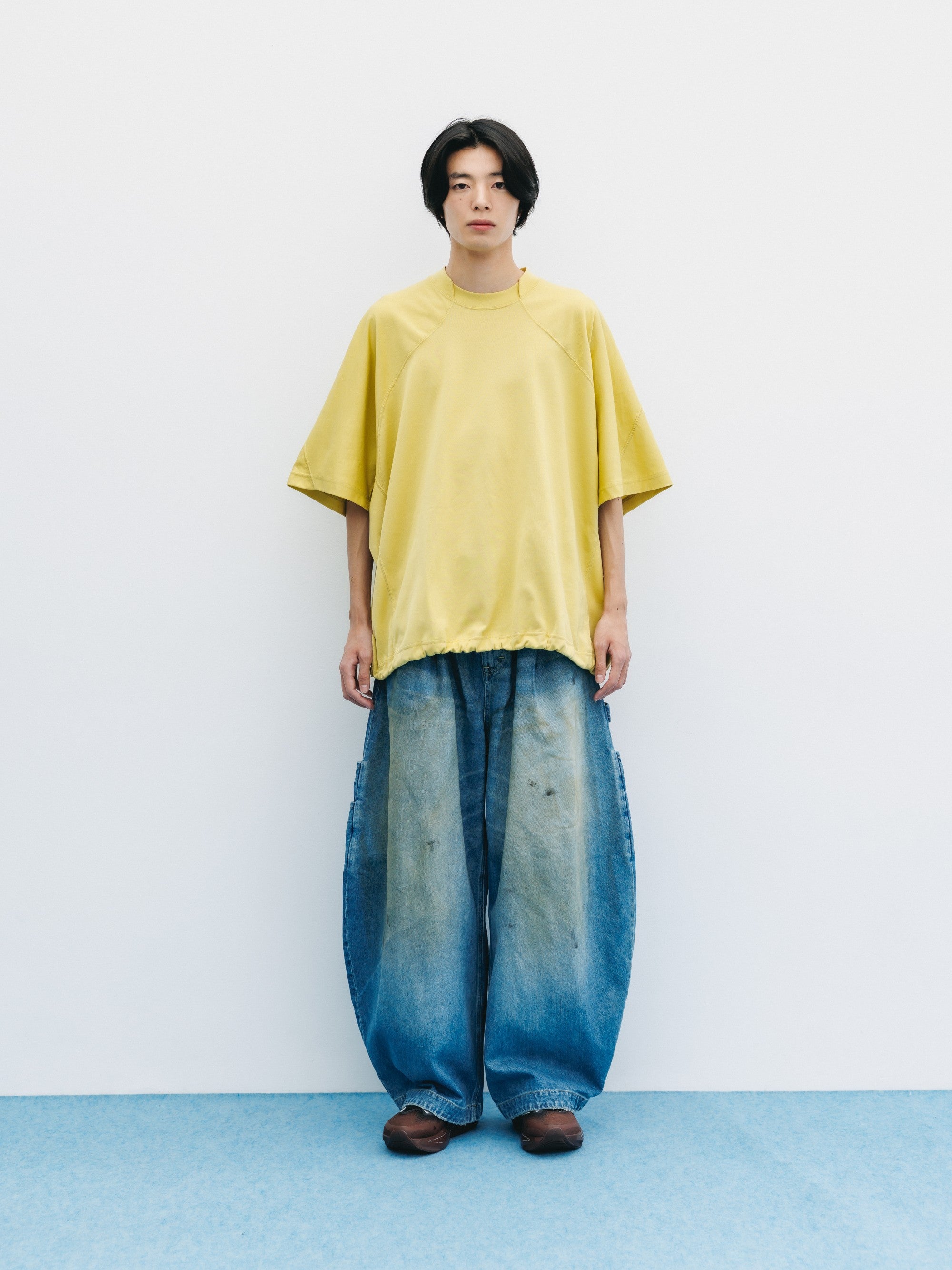 VINTAGE DYED SELVEDGE DENIM CITY MASSIVE UTILITY PANTS (VINTAGE LIGHT INDIGO)