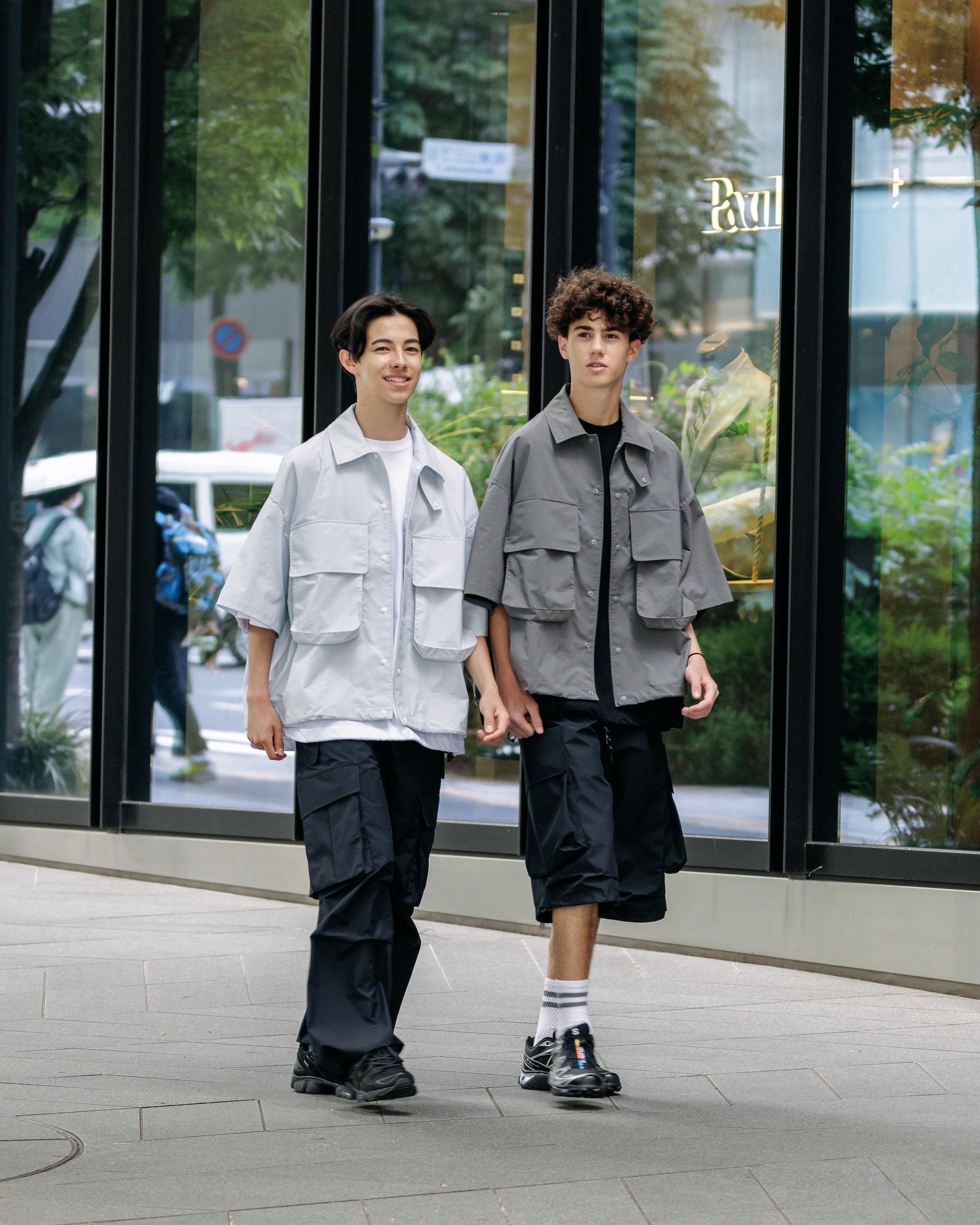 【6.4 WED 20:00- IN STOCK】GRAPH CHECK WADING S/S SHIRT JACKET (WHITE×BLUE)