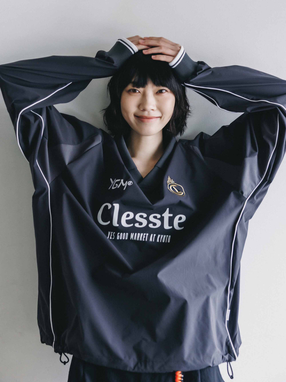 【10.4 SUN 20:00- IN STOCK】【LIMITED】 “YES GOOD MARKET" ACTIVE CITY L/S GAME SHIRT (GRAY)
